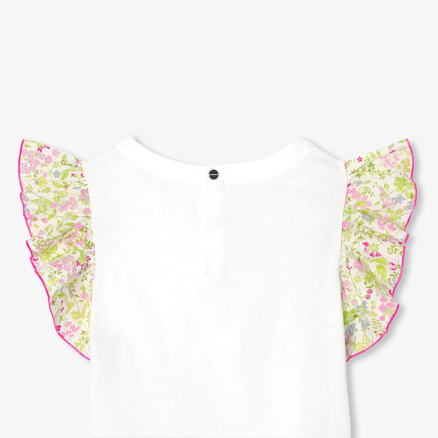 Girl T-shirt with Liberty fabric sleeves