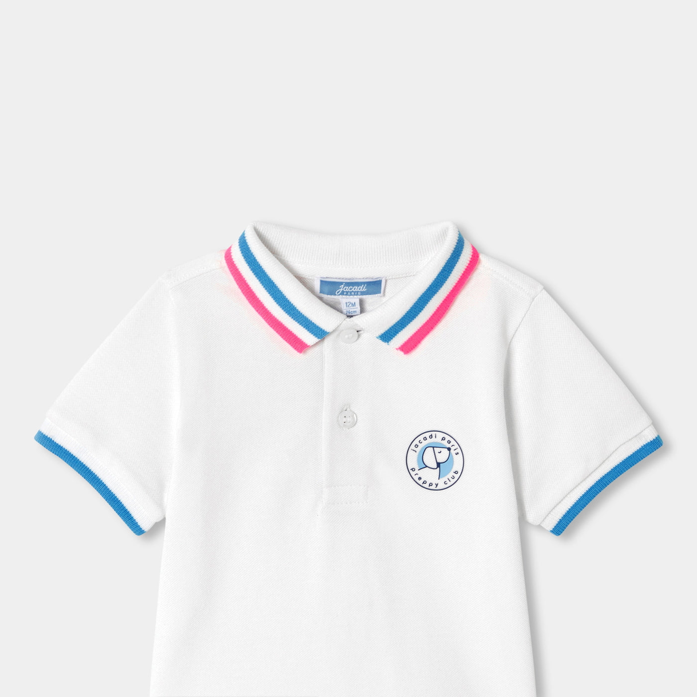 Baby boy short-sleeved polo shirt in cotton piqué