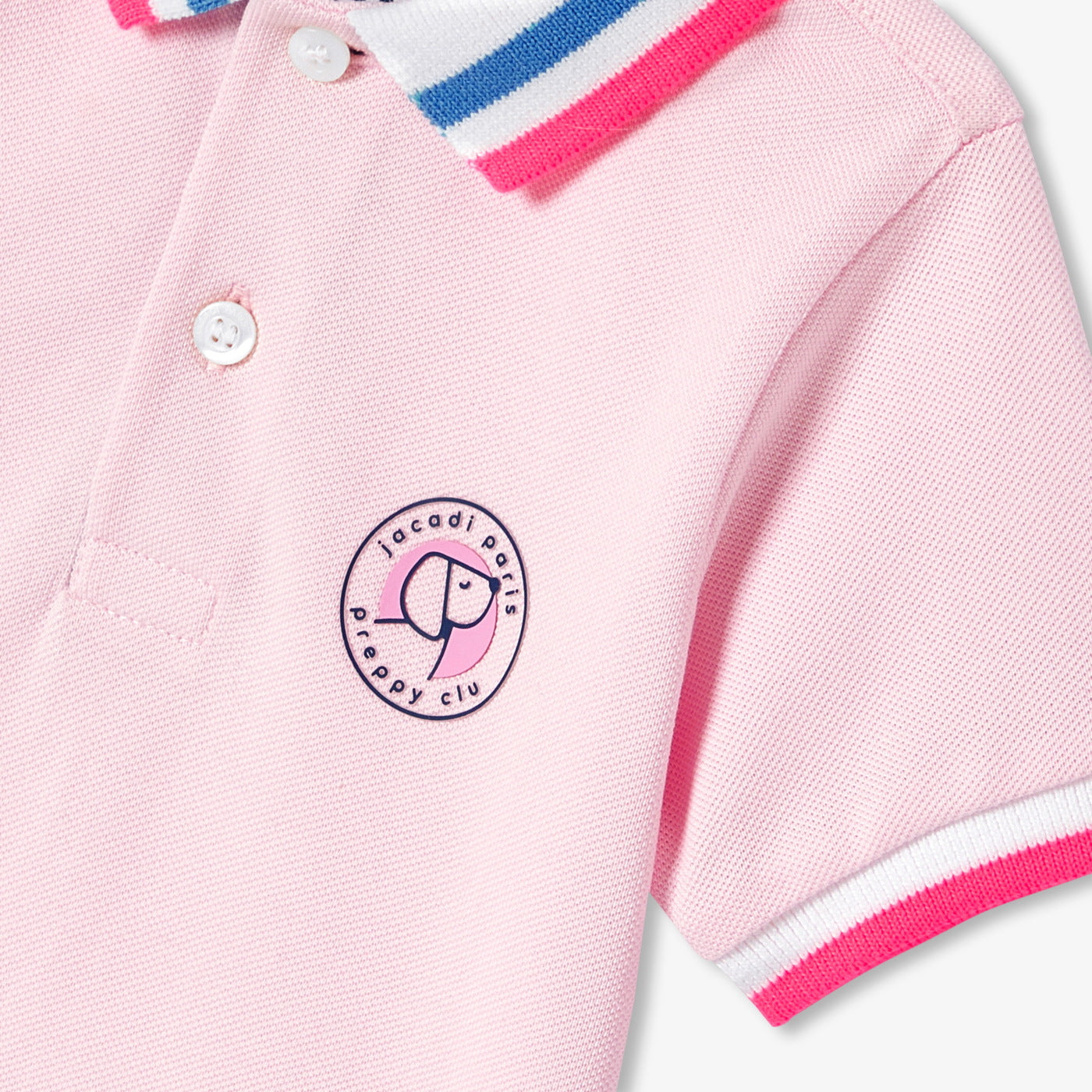 Baby boy short-sleeved polo shirt in cotton piqué