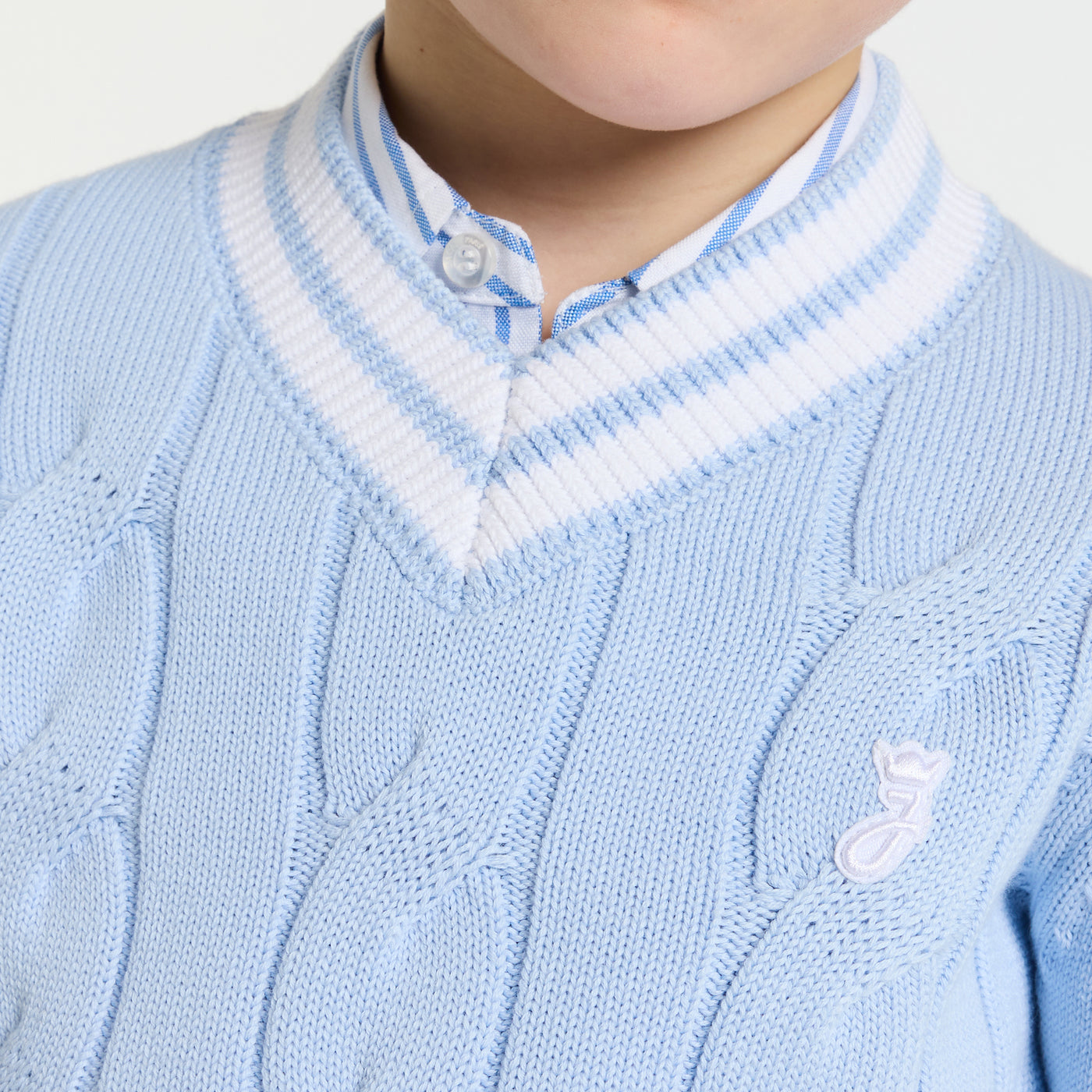 Child thick gauge cotton sweater