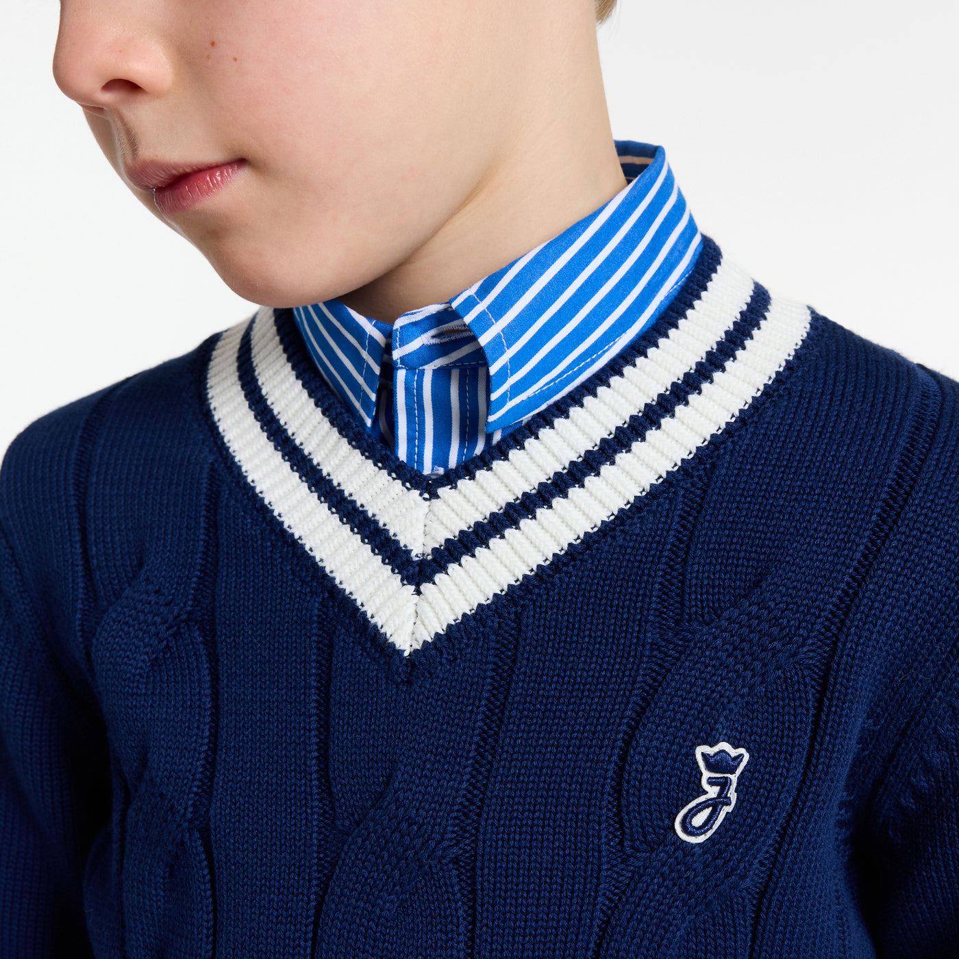 Child thick gauge cotton sweater