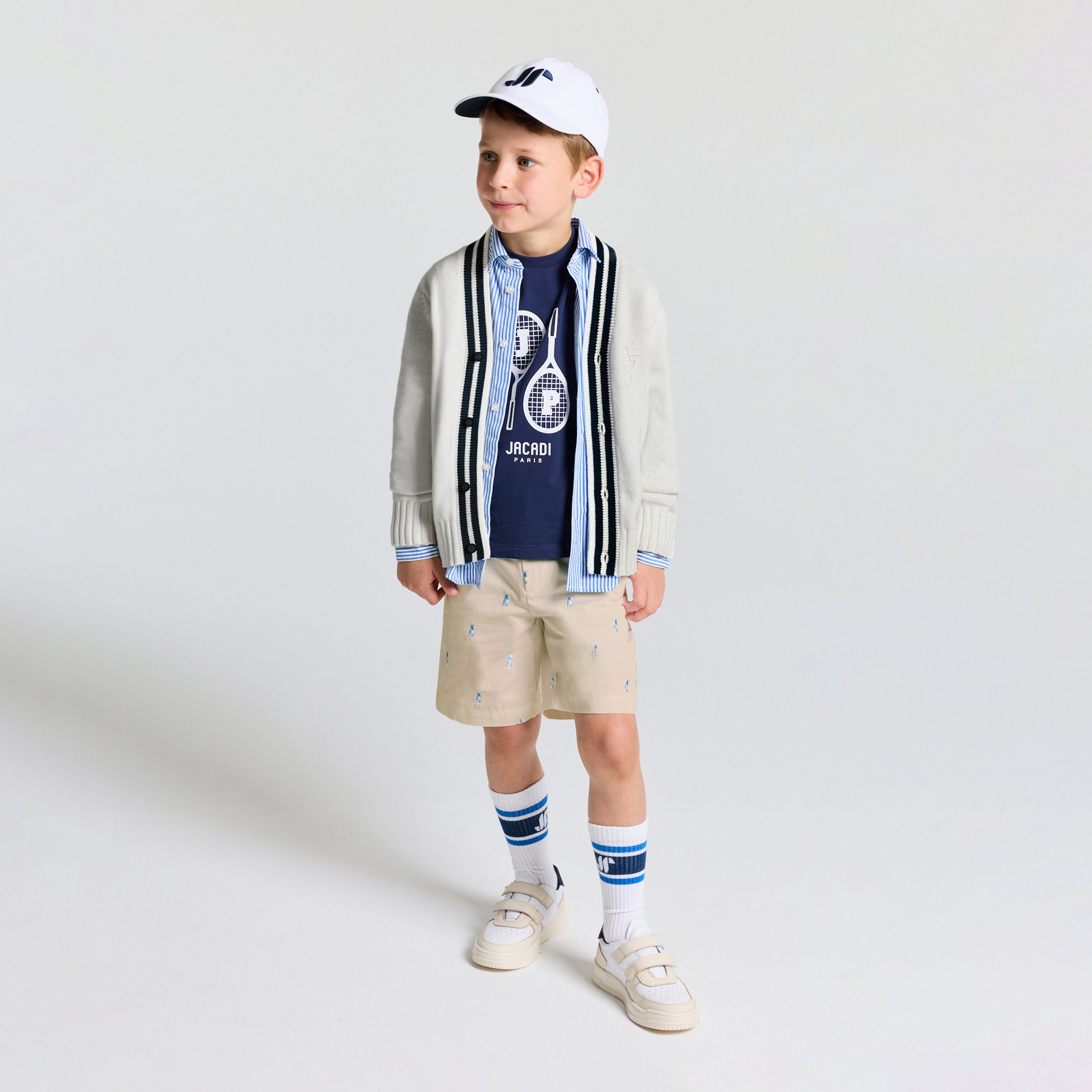 Boy cotton twill Bermuda shorts