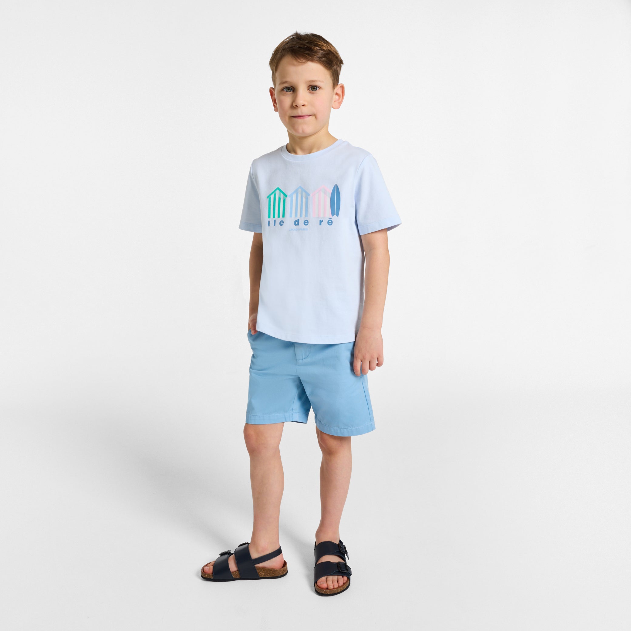 Boy cotton twill Bermuda shorts