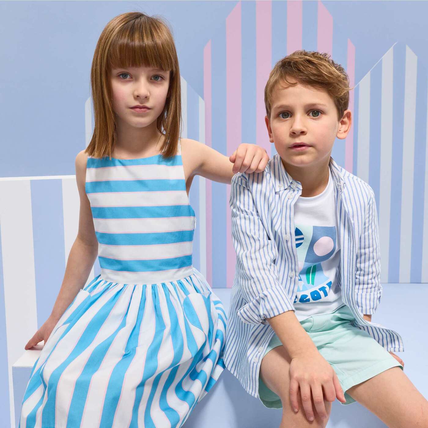 Boy cotton twill Bermuda shorts