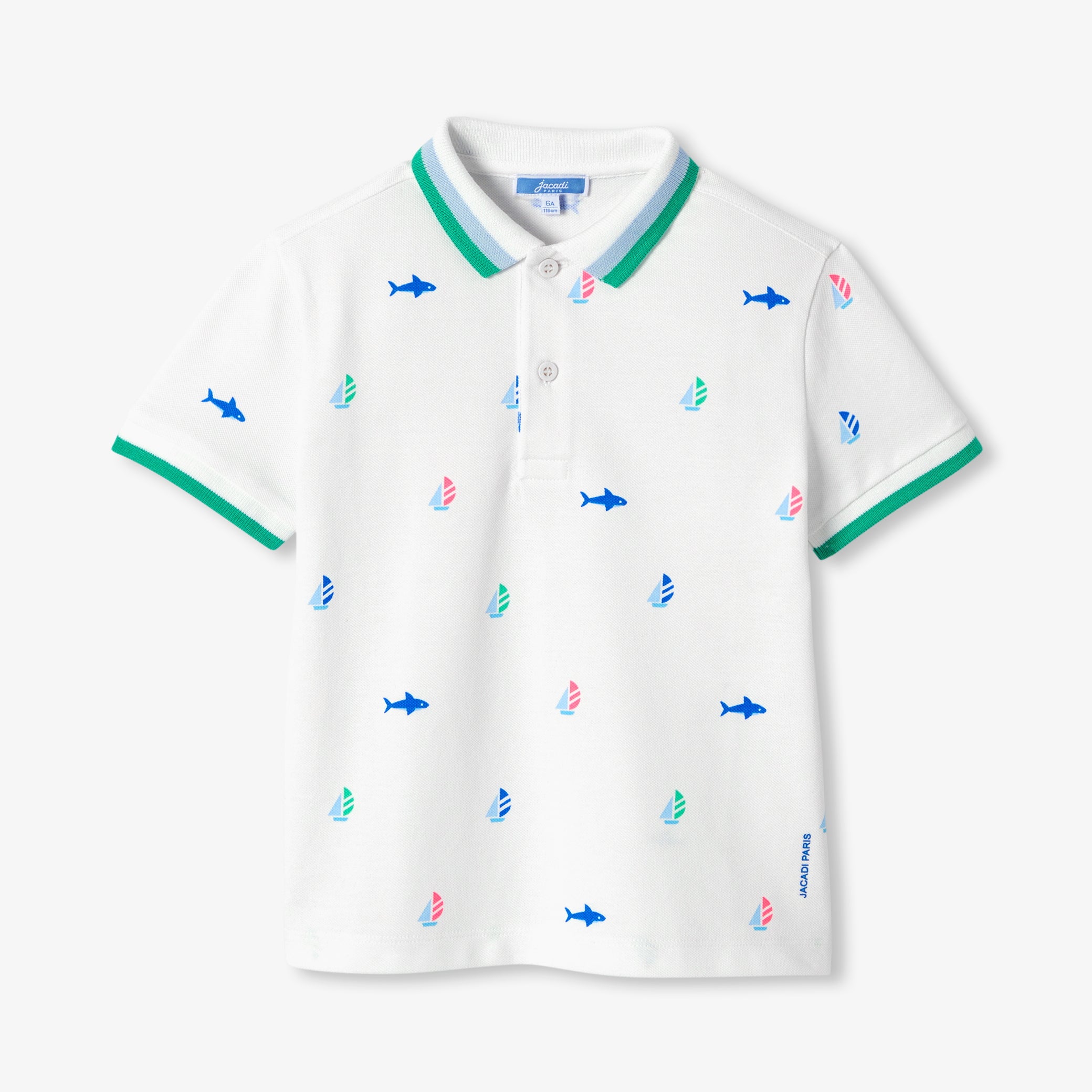 Boy cotton piqué polo shirt