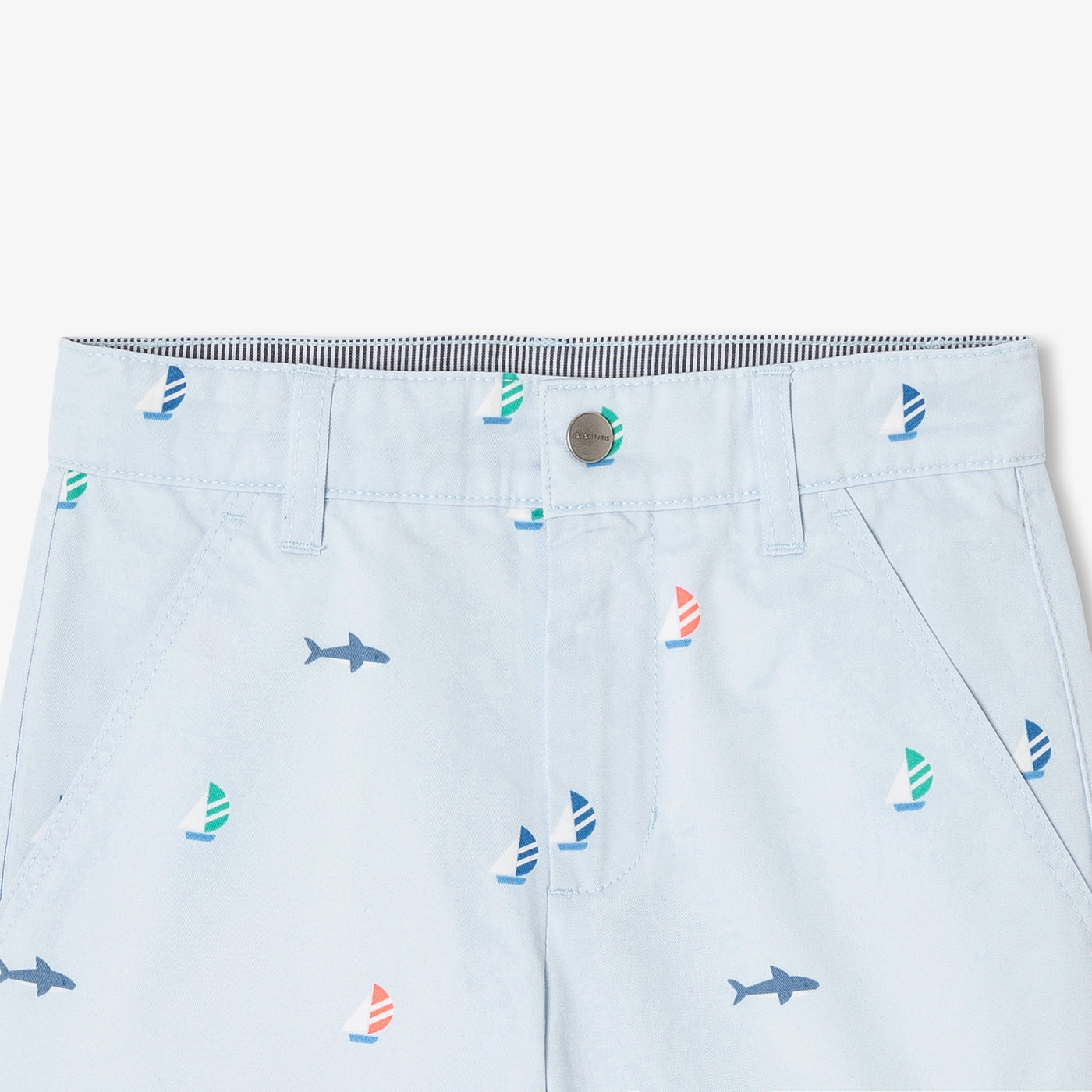 Boy printed twill Bermuda shorts