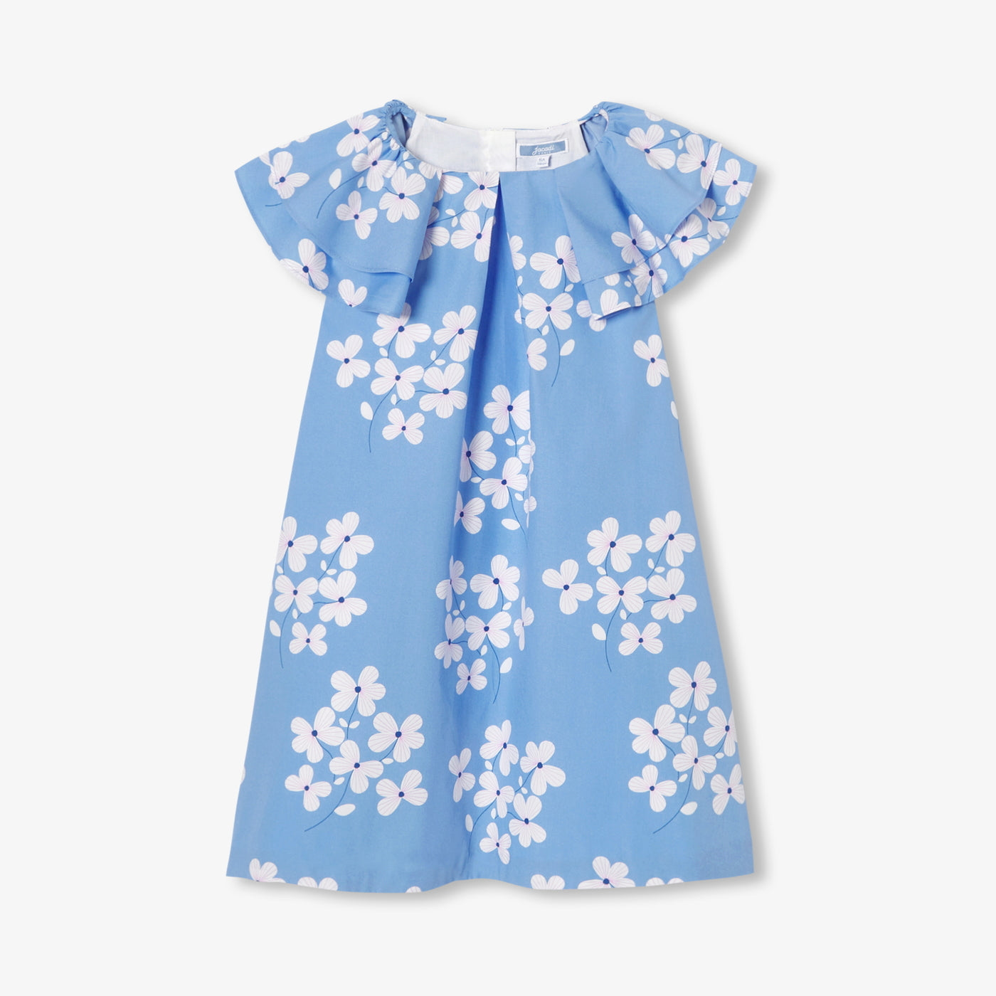 Girl floral print poplin dress