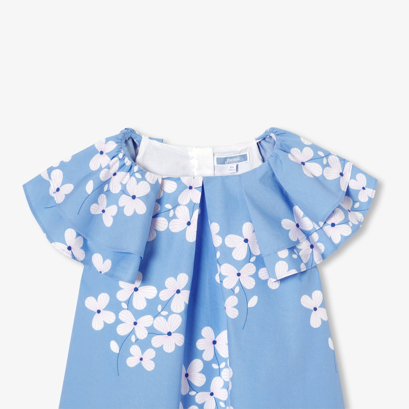 Girl floral print poplin dress