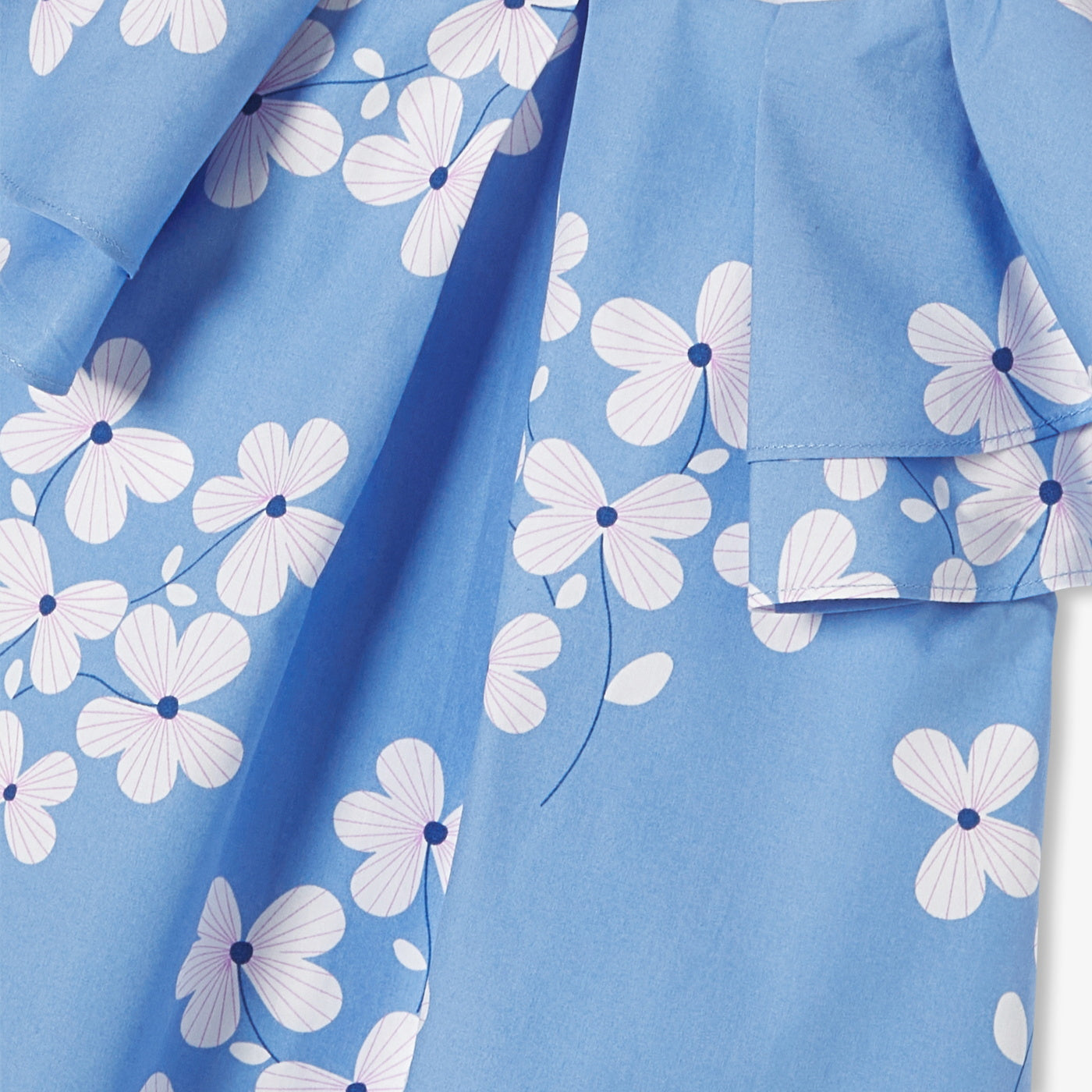 Girl floral print poplin dress