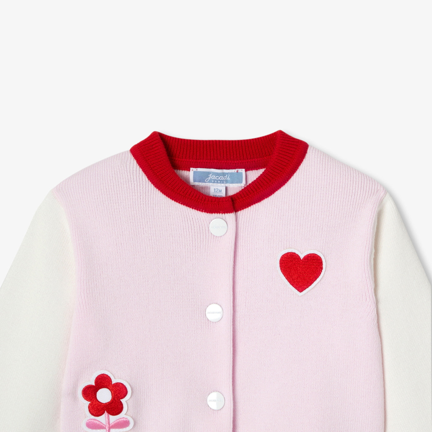 Baby girl varsity-style cardigan