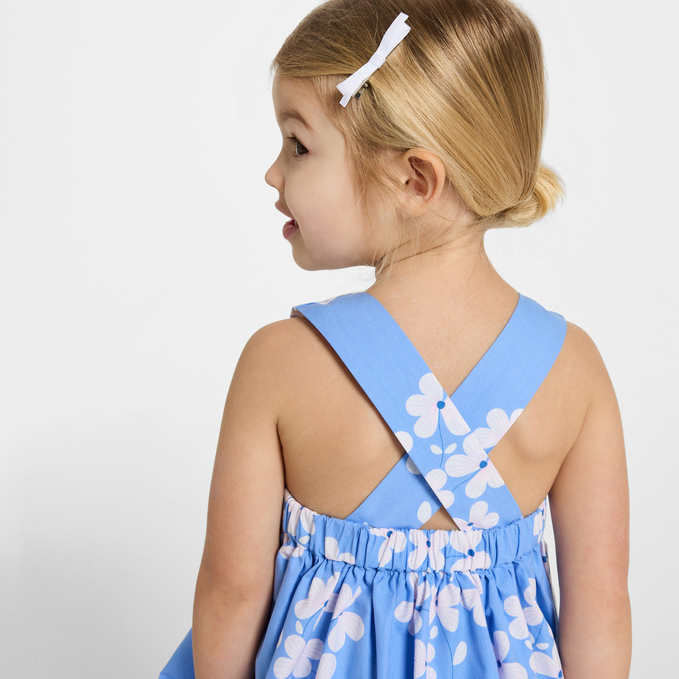 Baby girl dress in printed poplin
