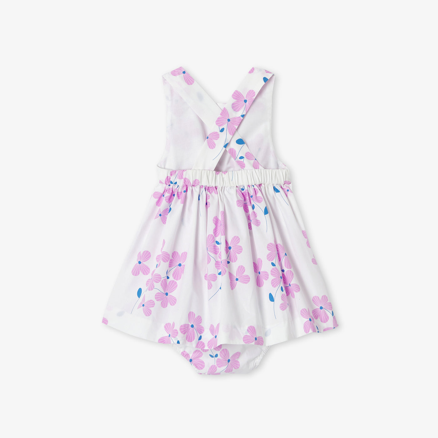 Baby girl dress in printed poplin