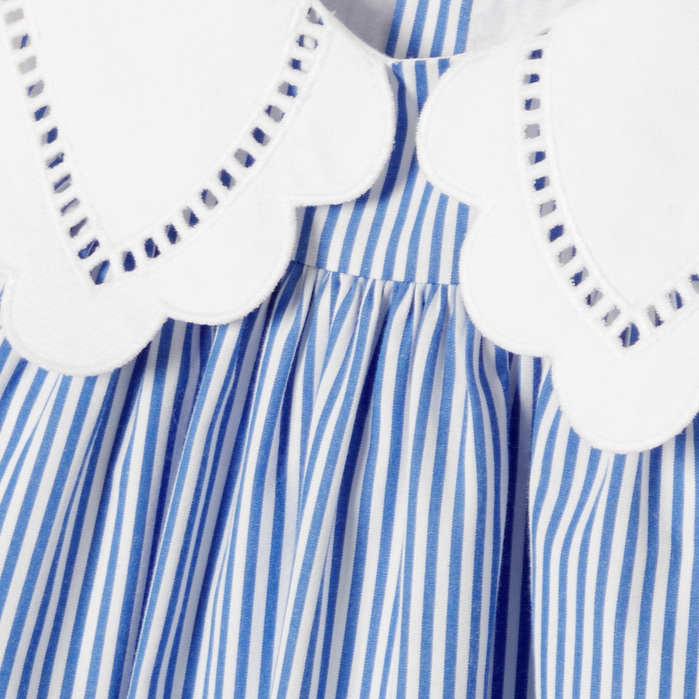 Baby girl dress in striped poplin