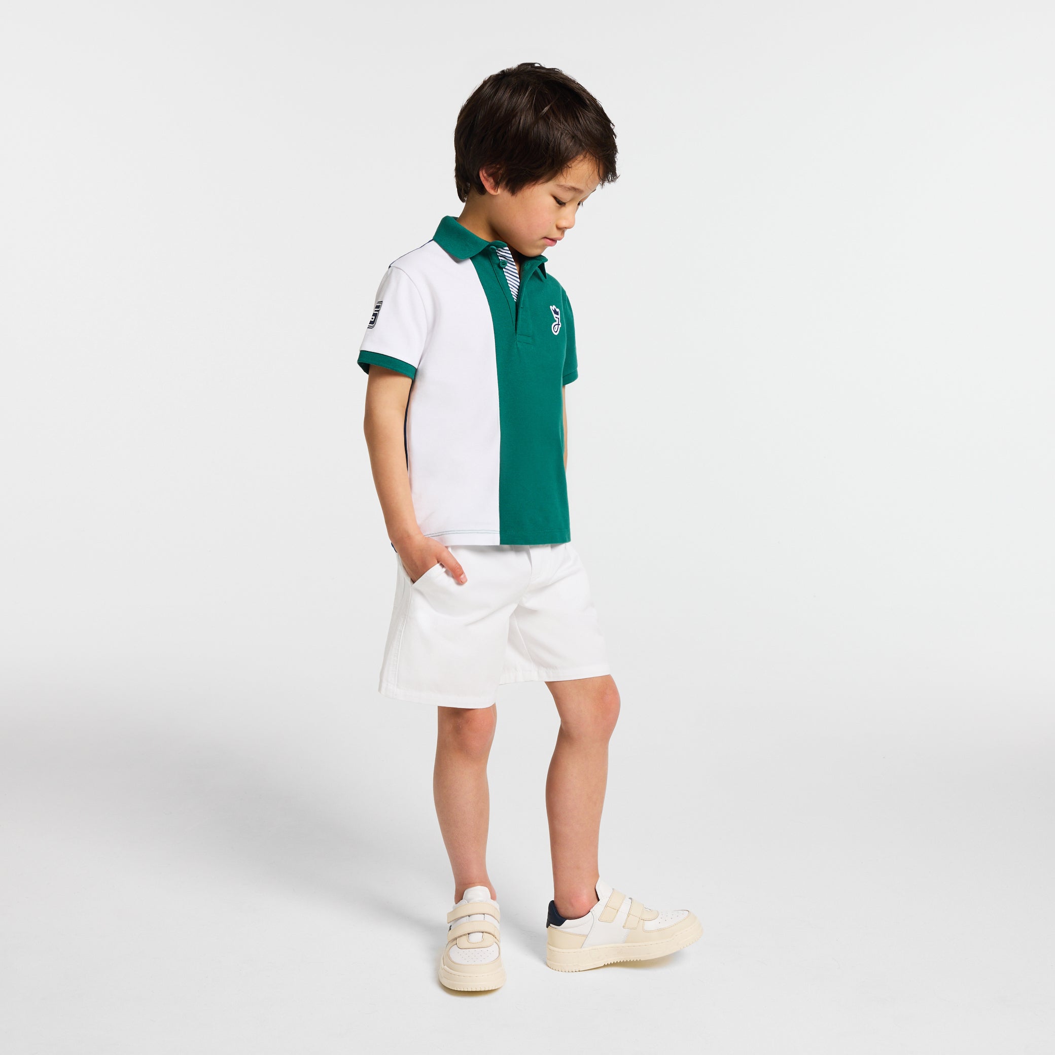 Boy cotton twill Bermuda shorts