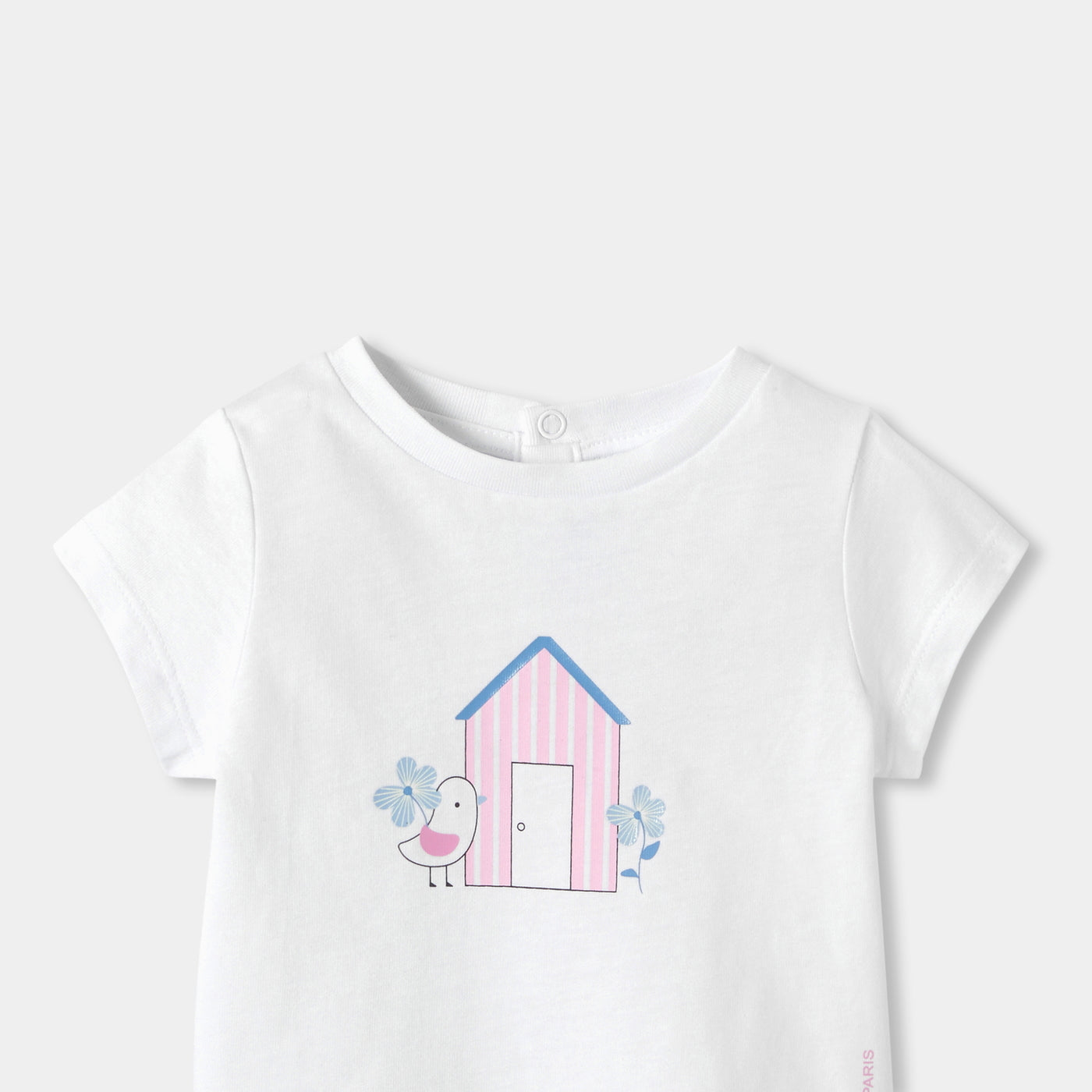 Baby girl short-sleeved cotton T-shirt