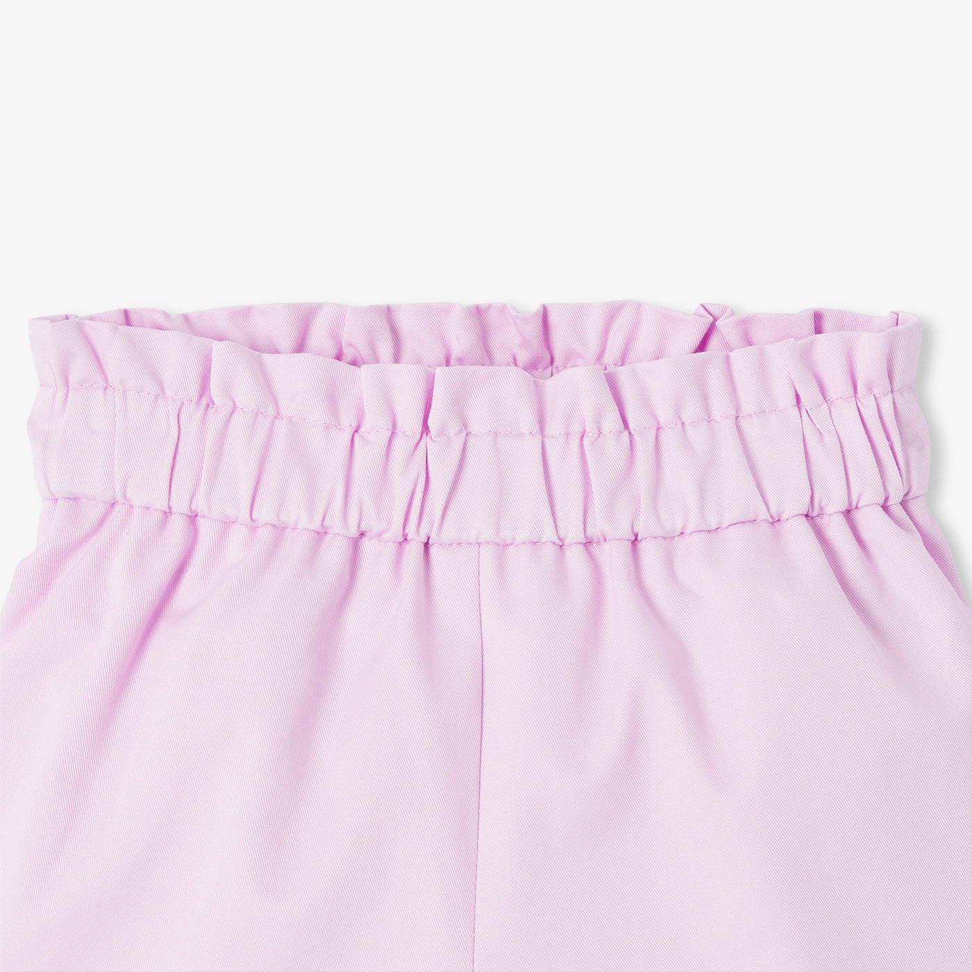 Baby girl paper bag waist twill shorts