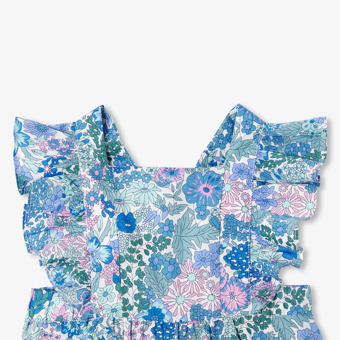 Baby girl jumpsuit in Liberty fabric