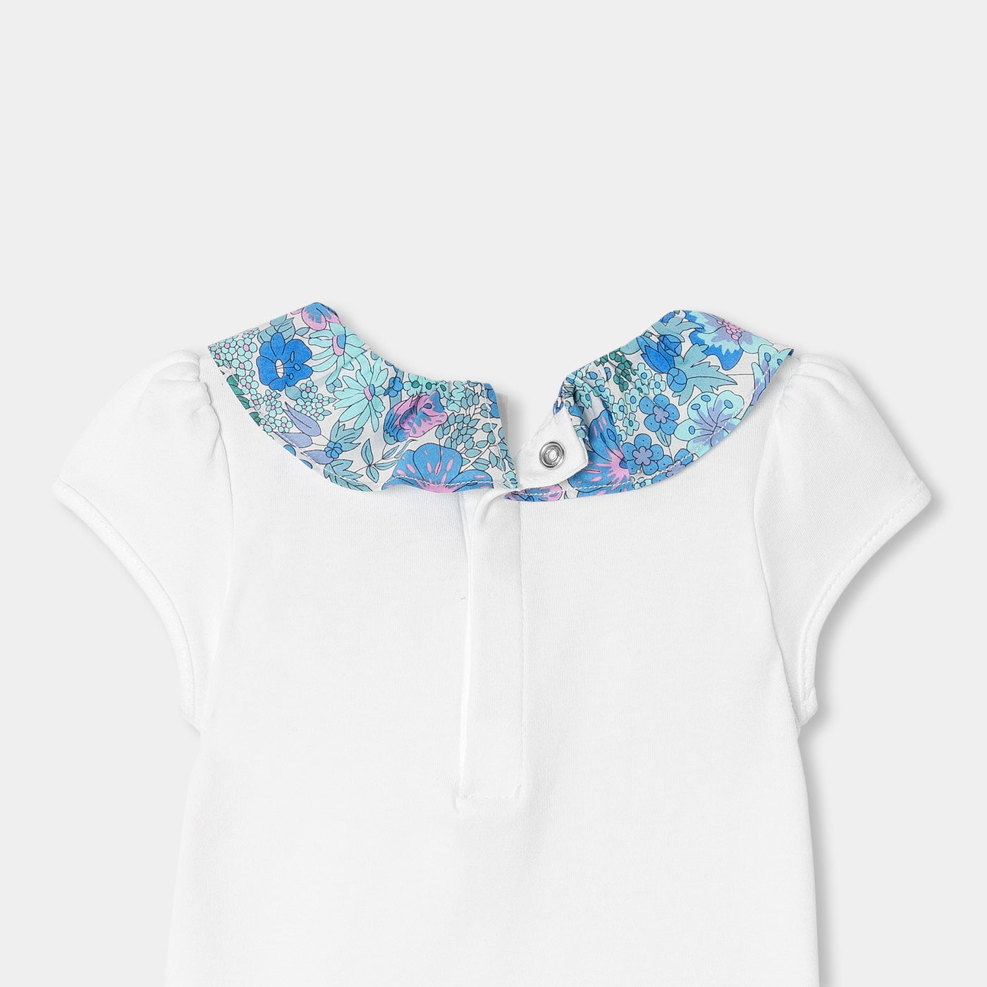 Baby girl short-sleeved cotton bodysuit