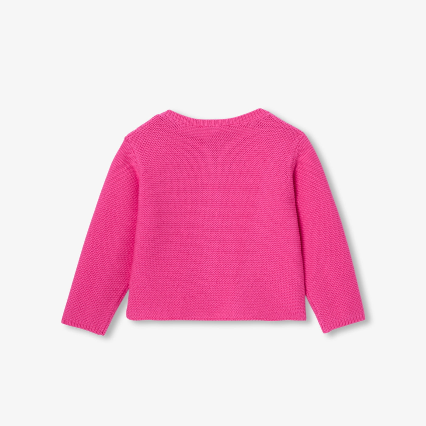 Baby girl cardigan in garter stitch