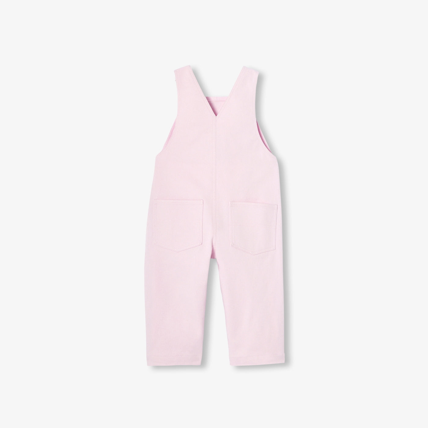Baby girl cotton twill dungarees