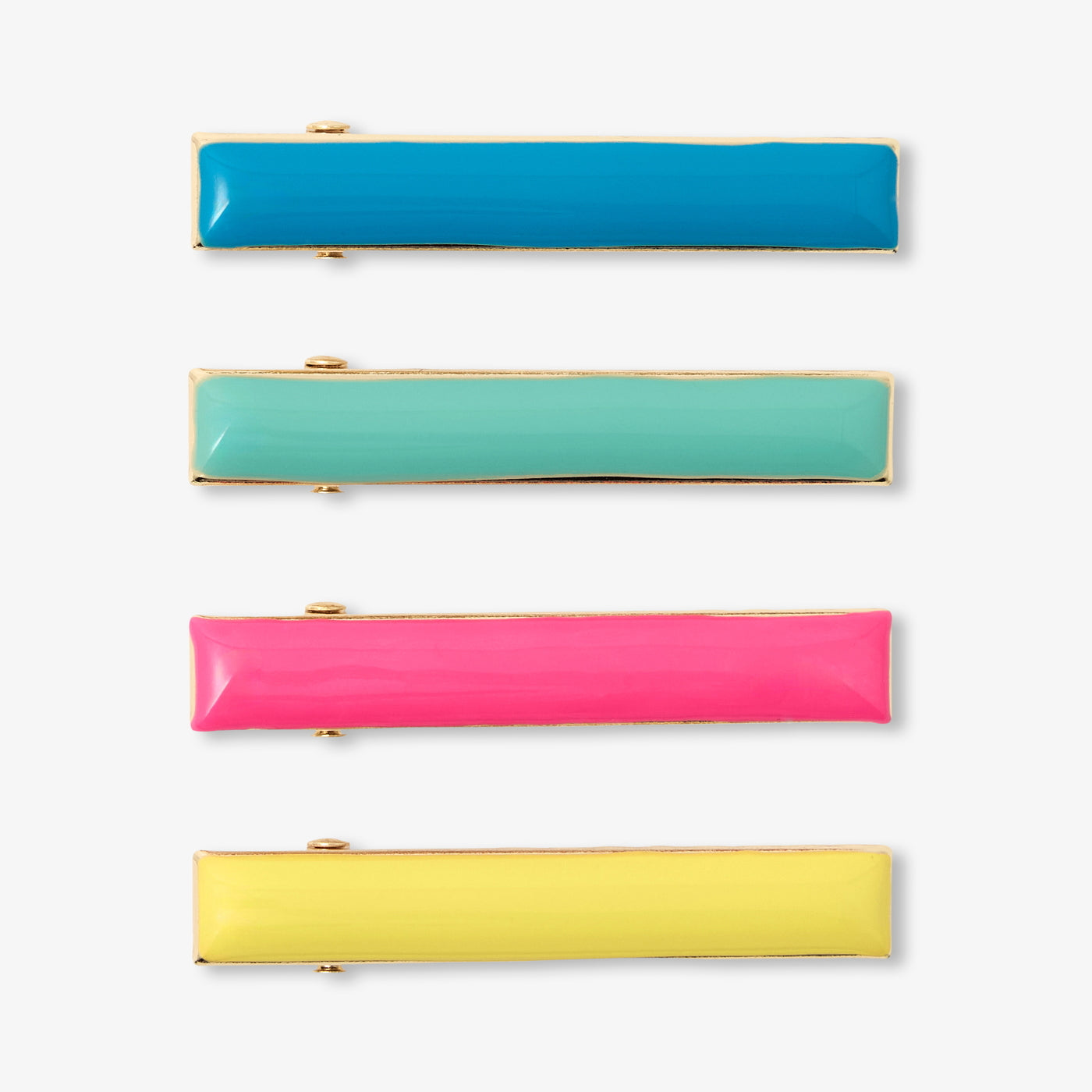 Girl set of 4 flat barrettes