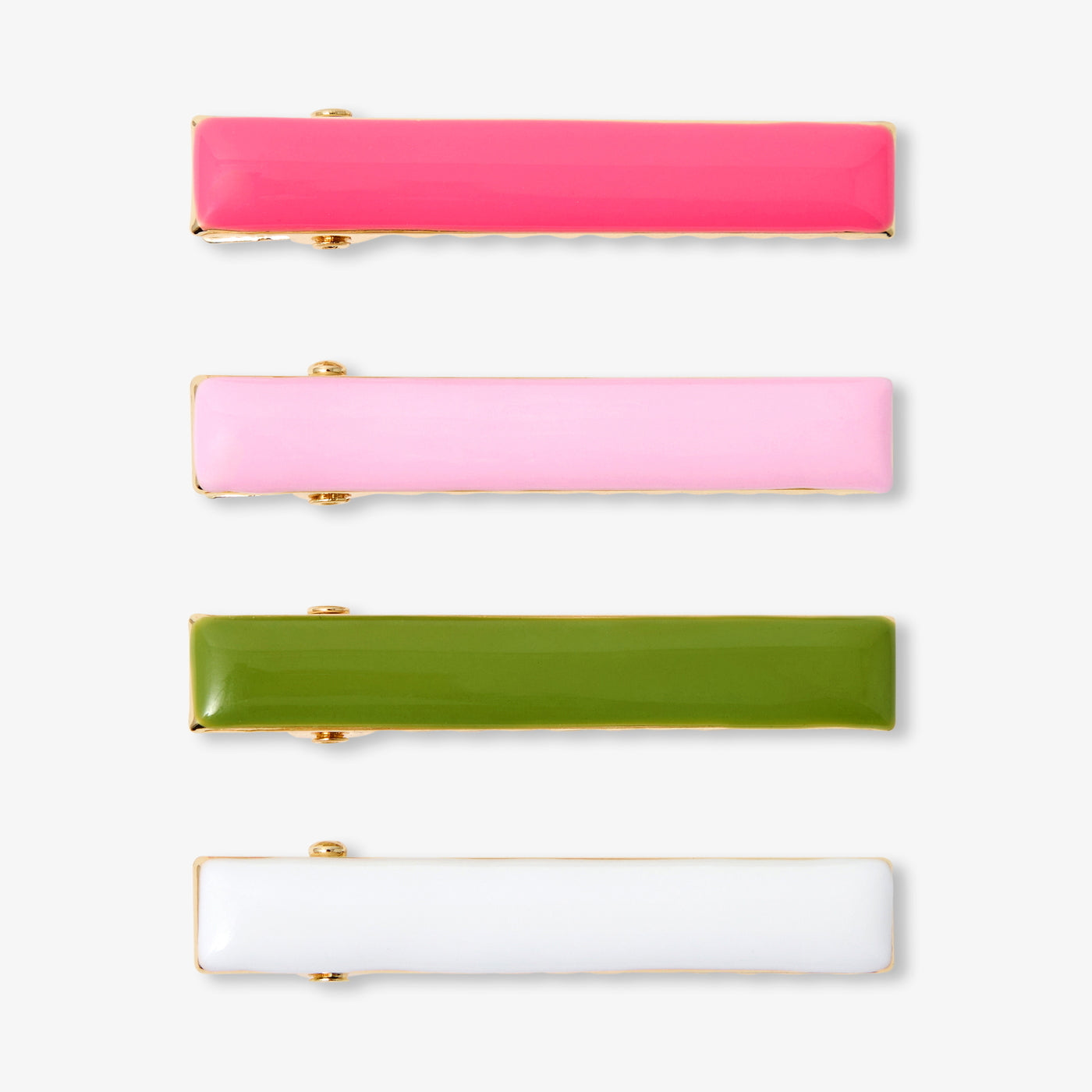 Girl set of 4 flat barrettes