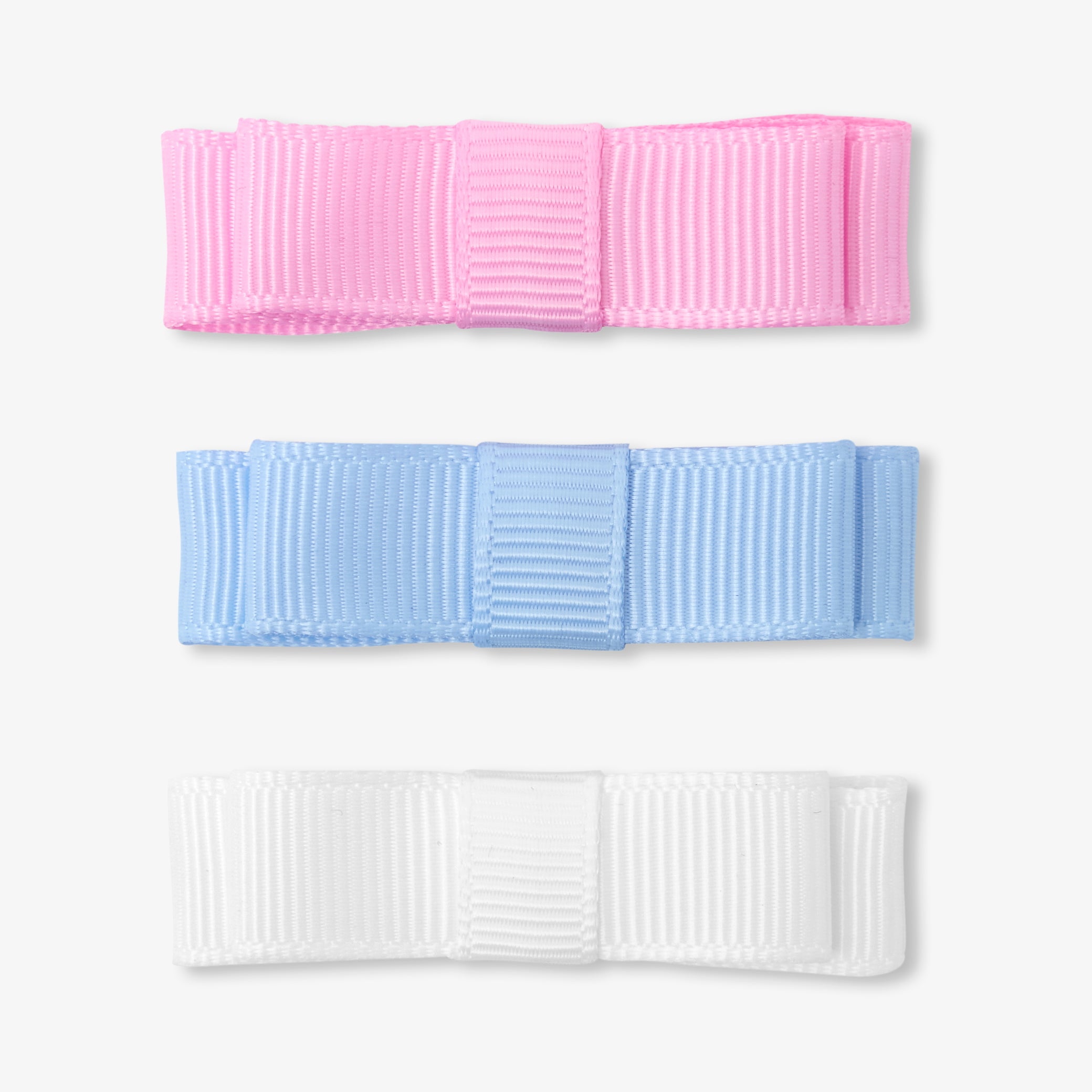 Girl trio of flat bow hair clips
