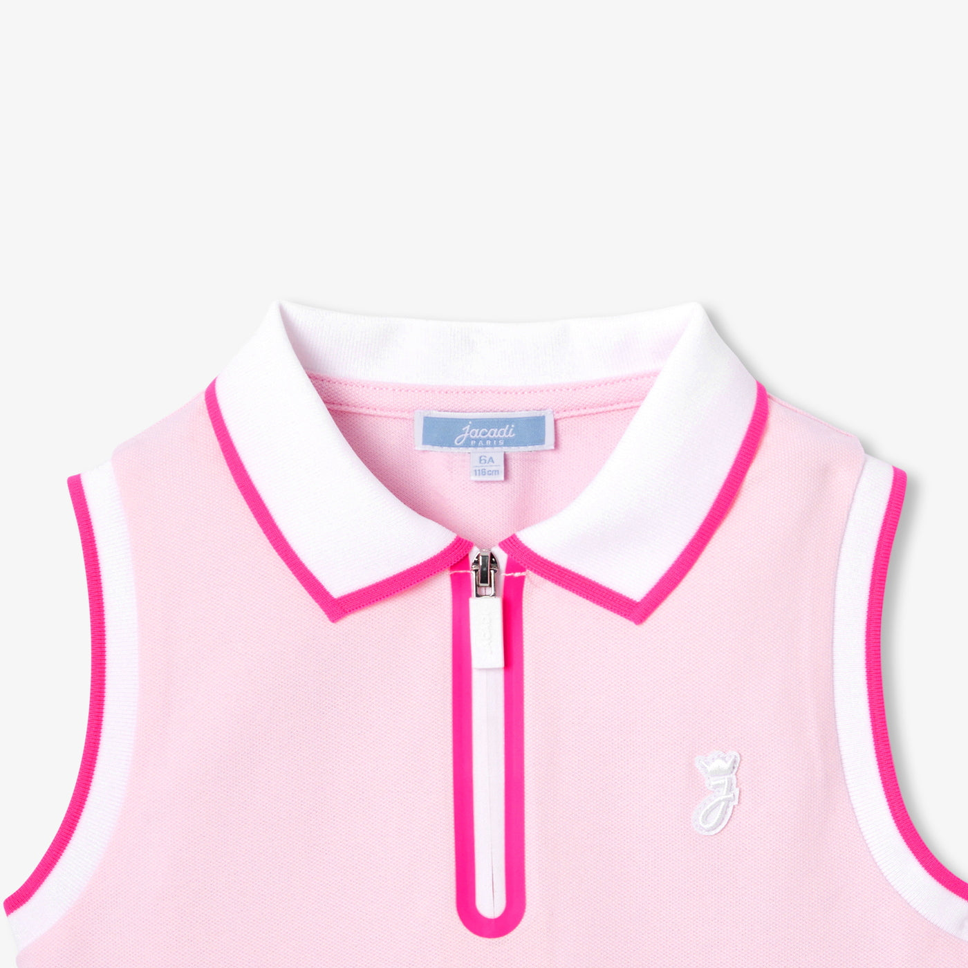 Girl sleeveless polo shirt