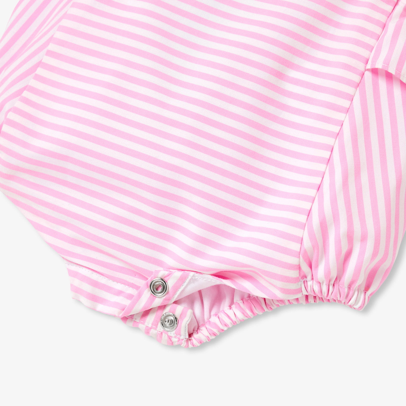 Baby girl romper in cotton piqué and poplin