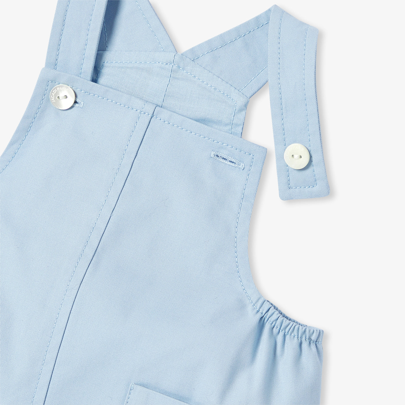 Baby short dungarees in cotton twill