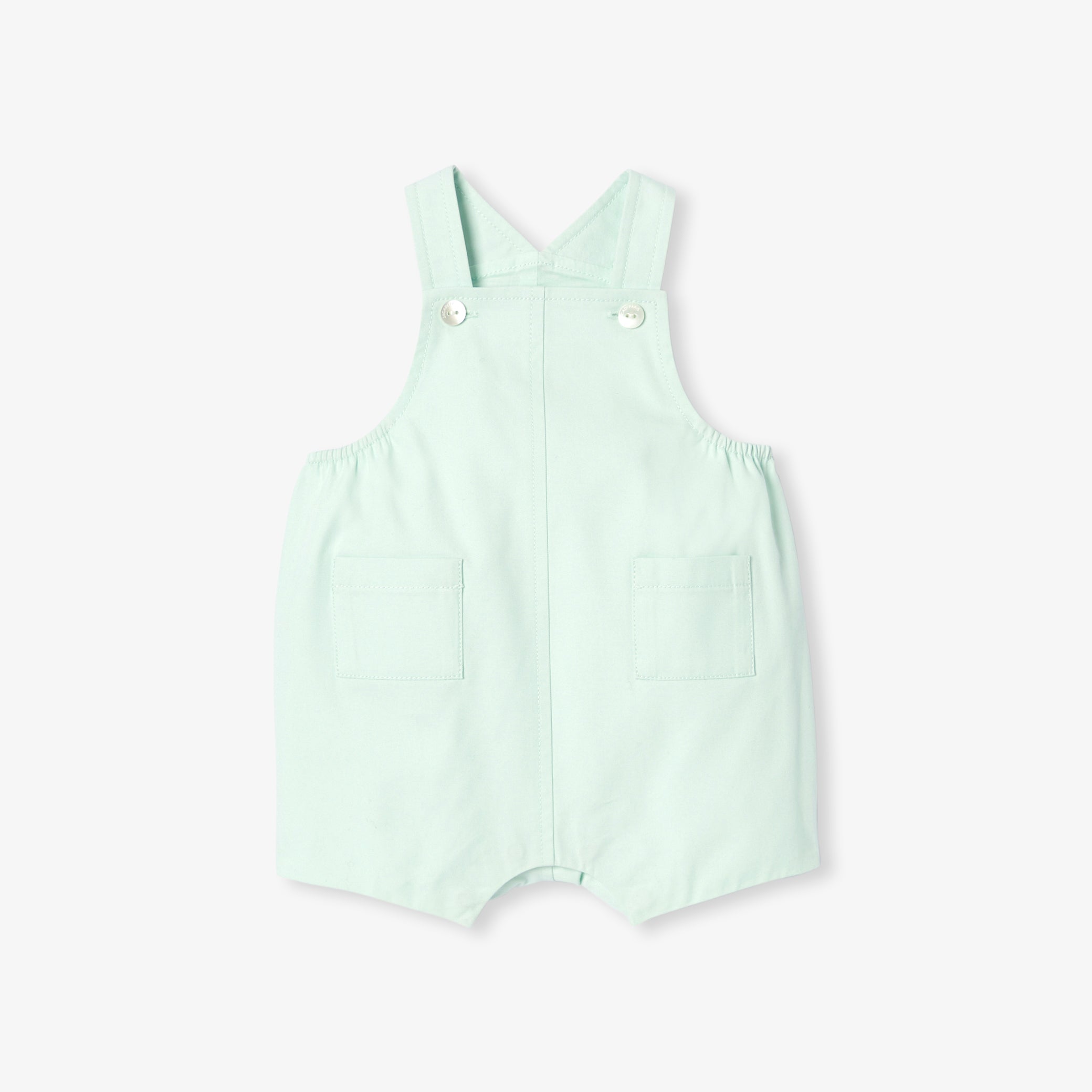Baby short dungarees in cotton twill