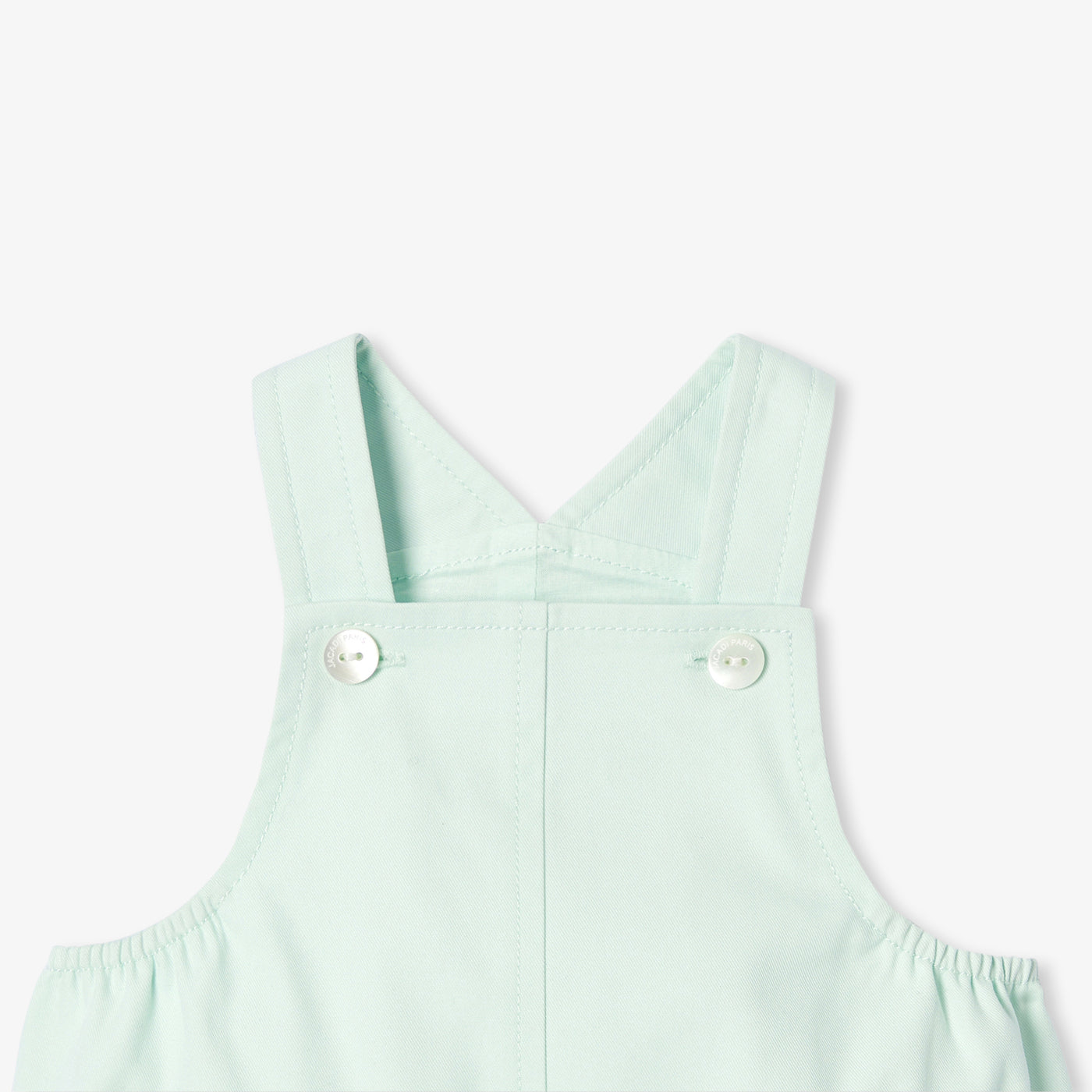Baby short dungarees in cotton twill