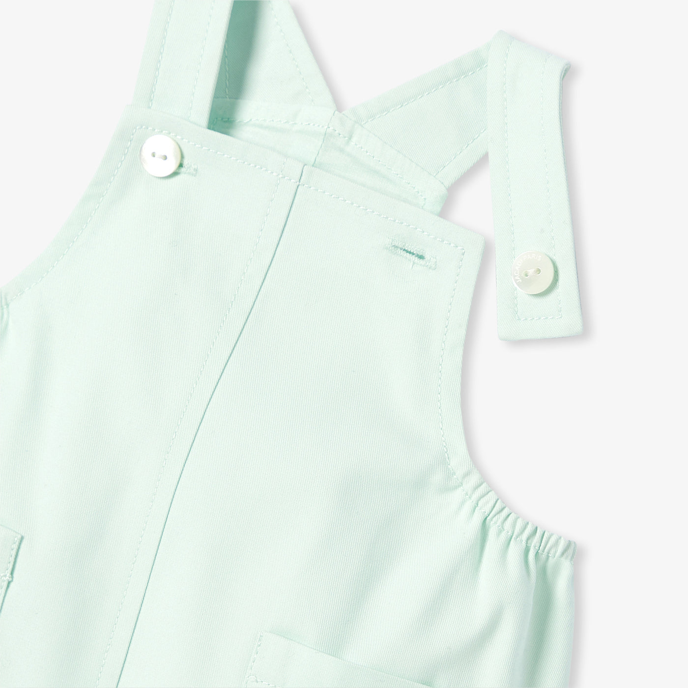 Baby short dungarees in cotton twill