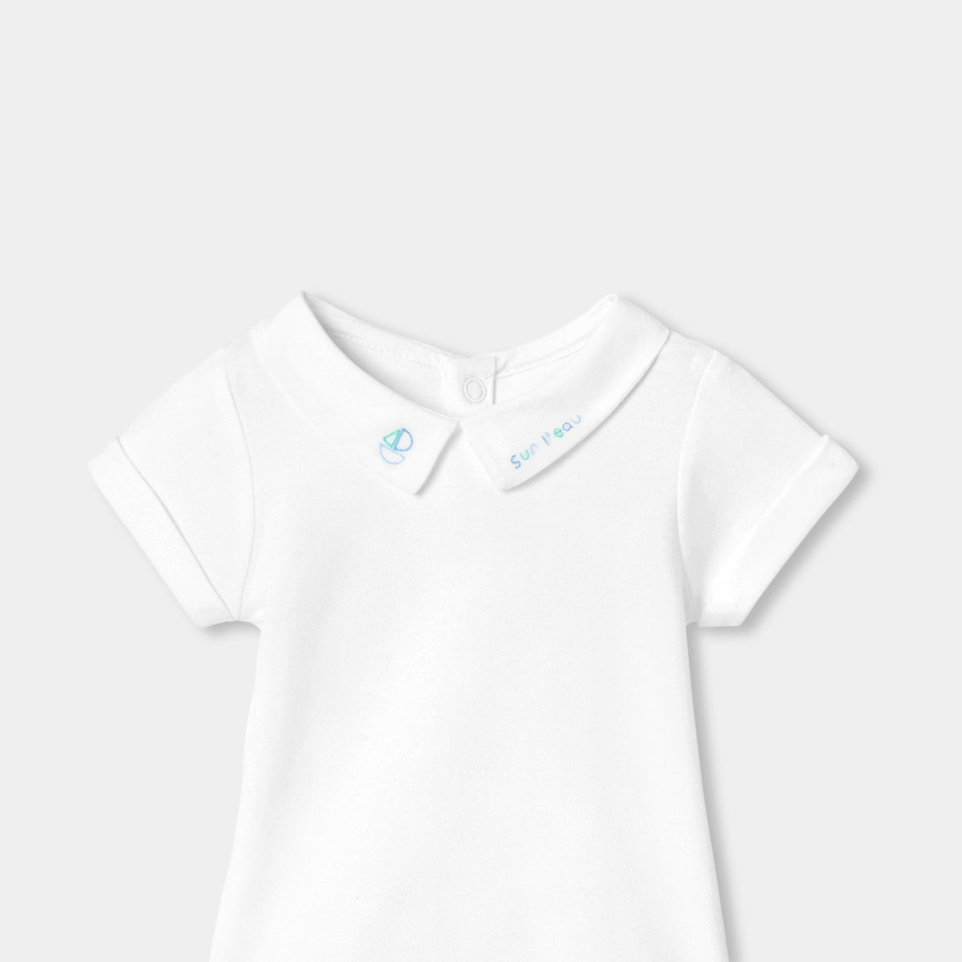 Baby boy short-sleeved cotton bodysuit