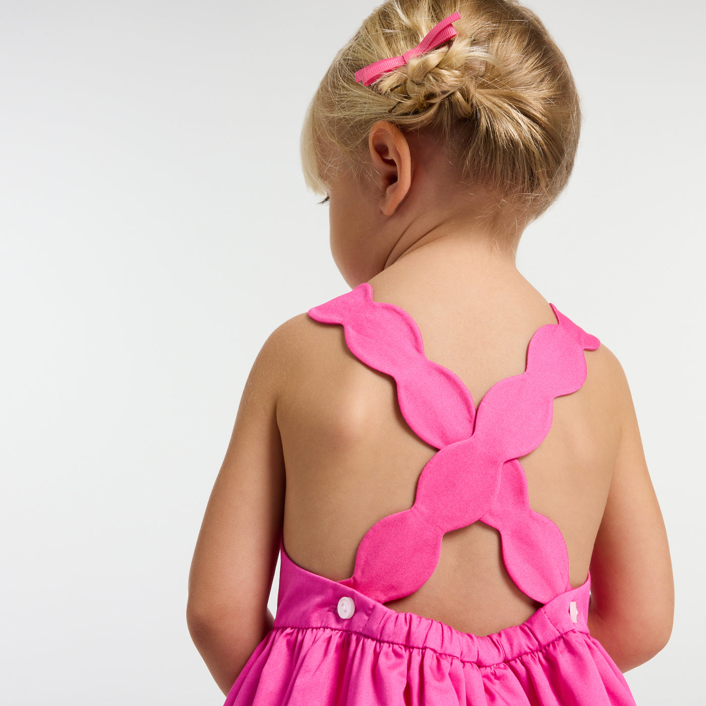 Baby girl cotton satin ceremony dress