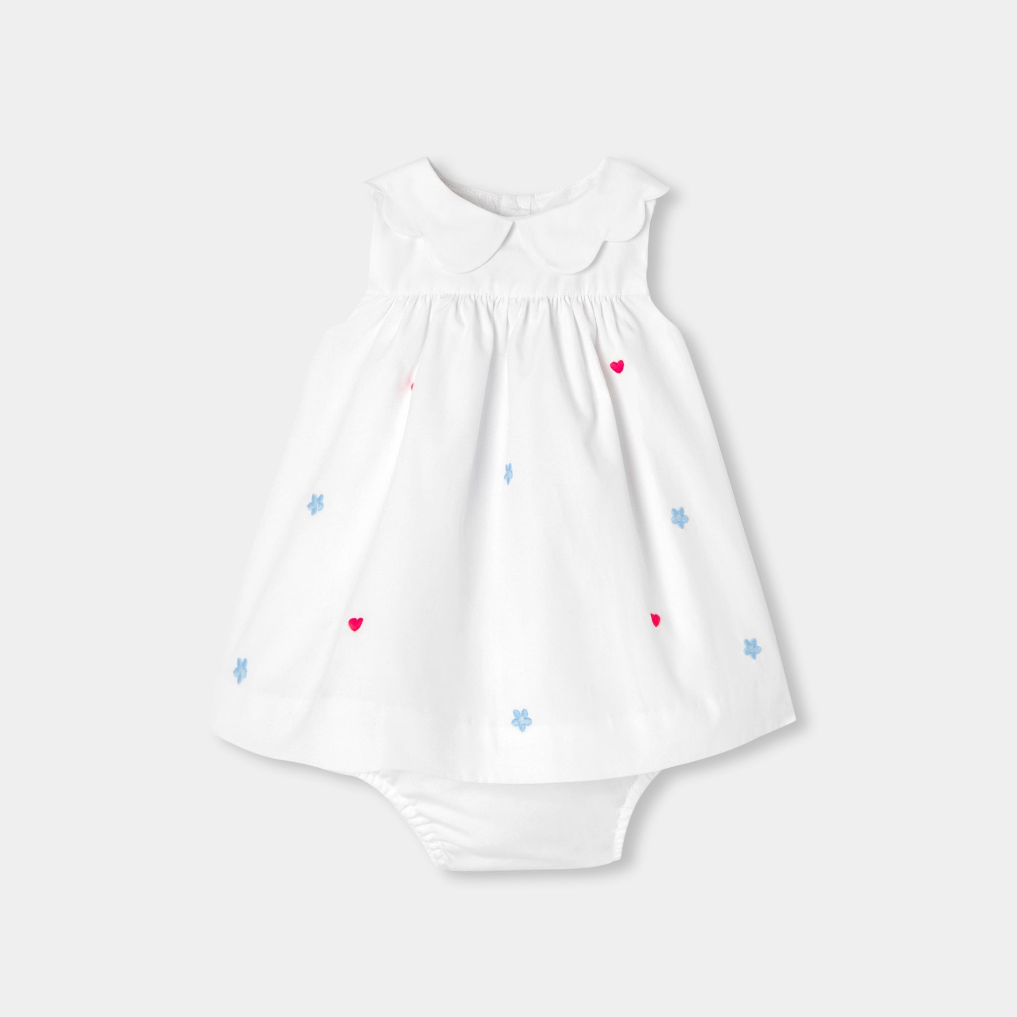 Baby girl embroidered poplin dress
