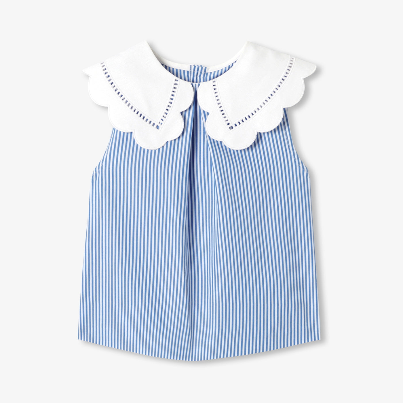 Girl striped poplin blouse