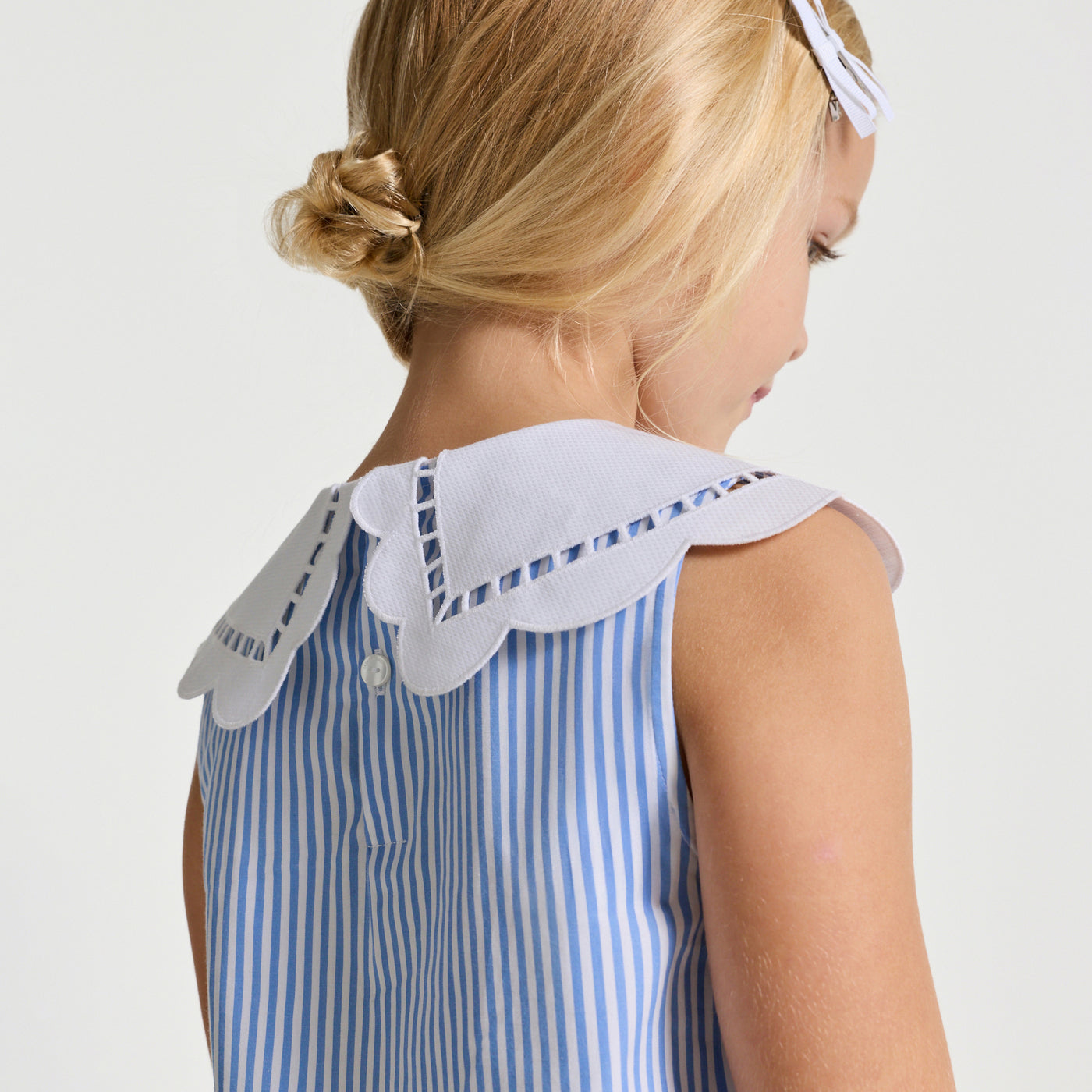 Girl striped poplin blouse
