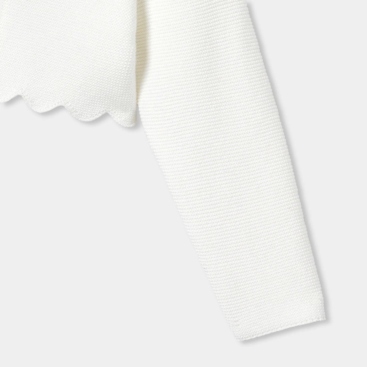 Baby girl bolero in garter stitch - blanc jacadi