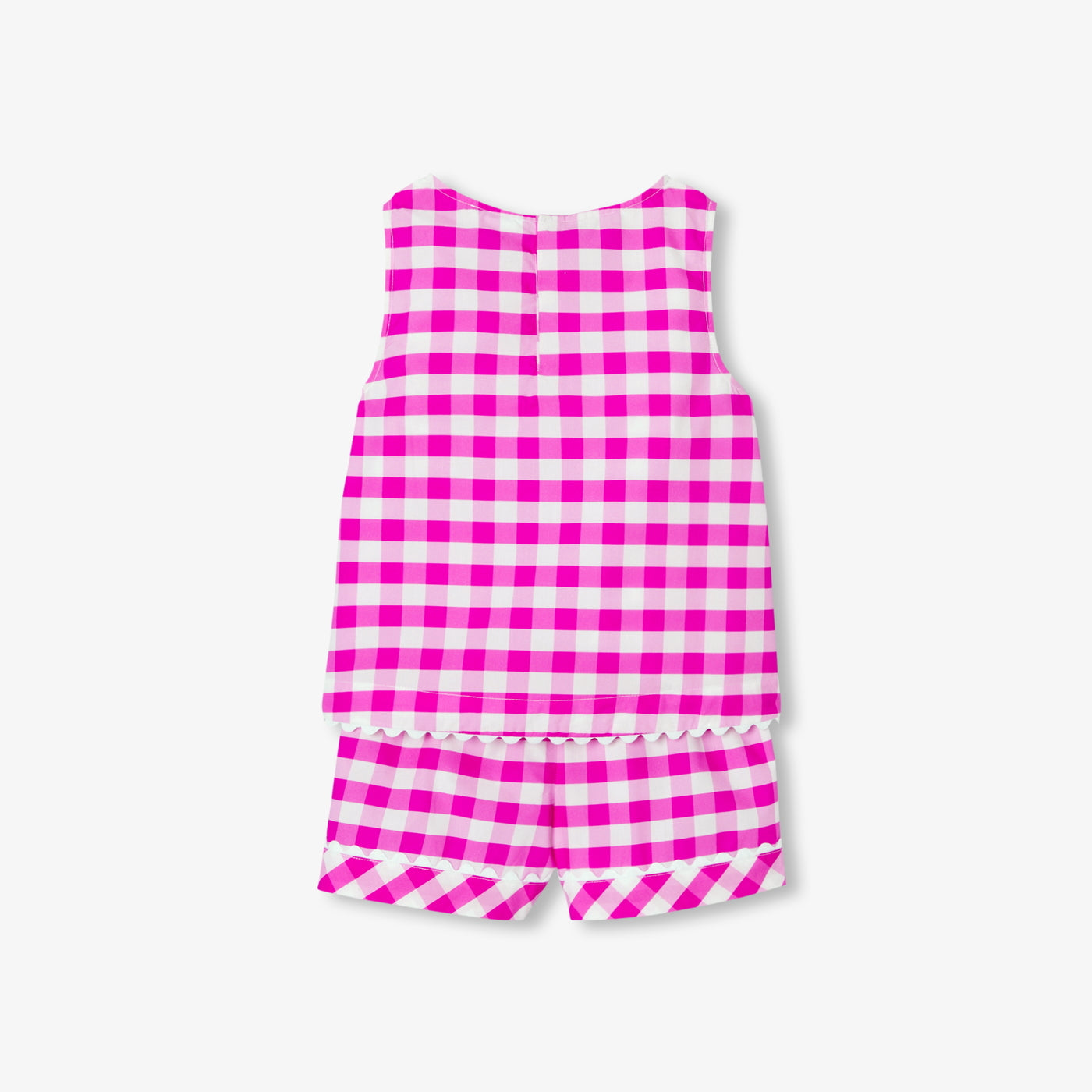 Girl gingham poplin short pyjamas
