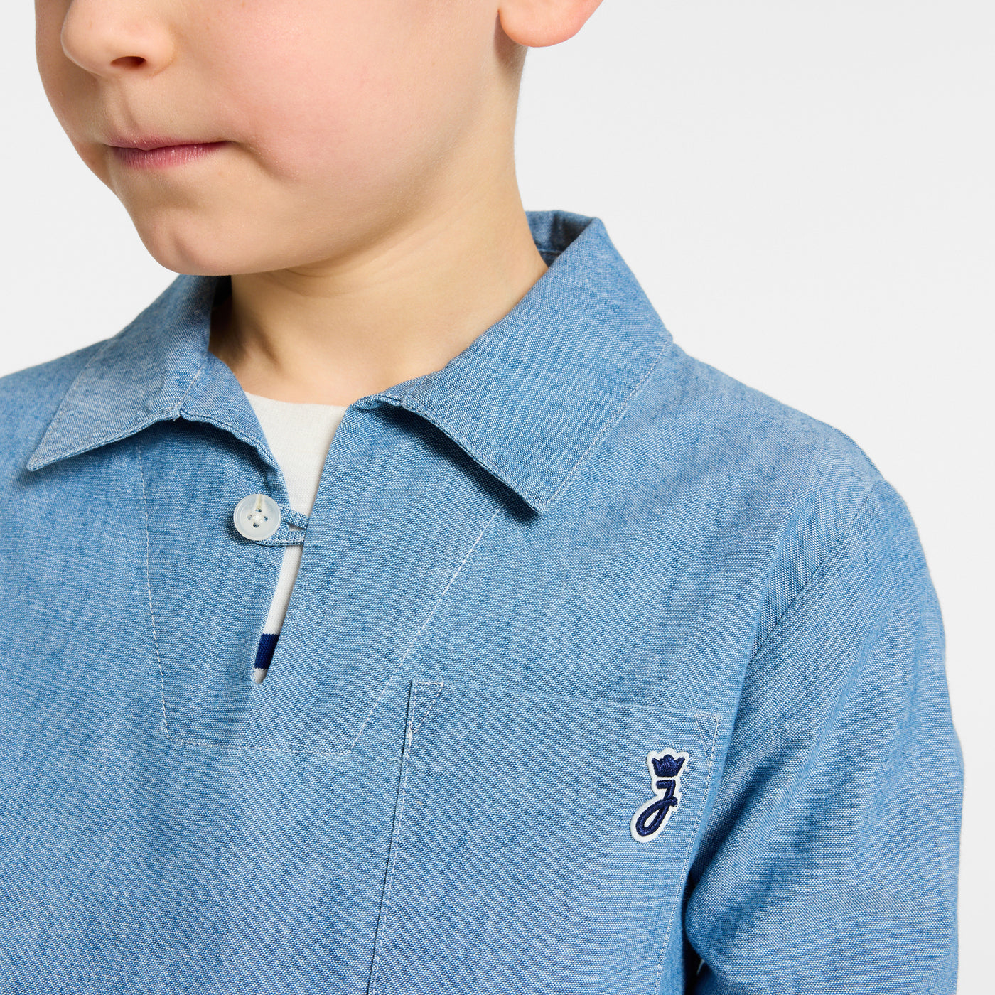 Child chambray sailor shirt