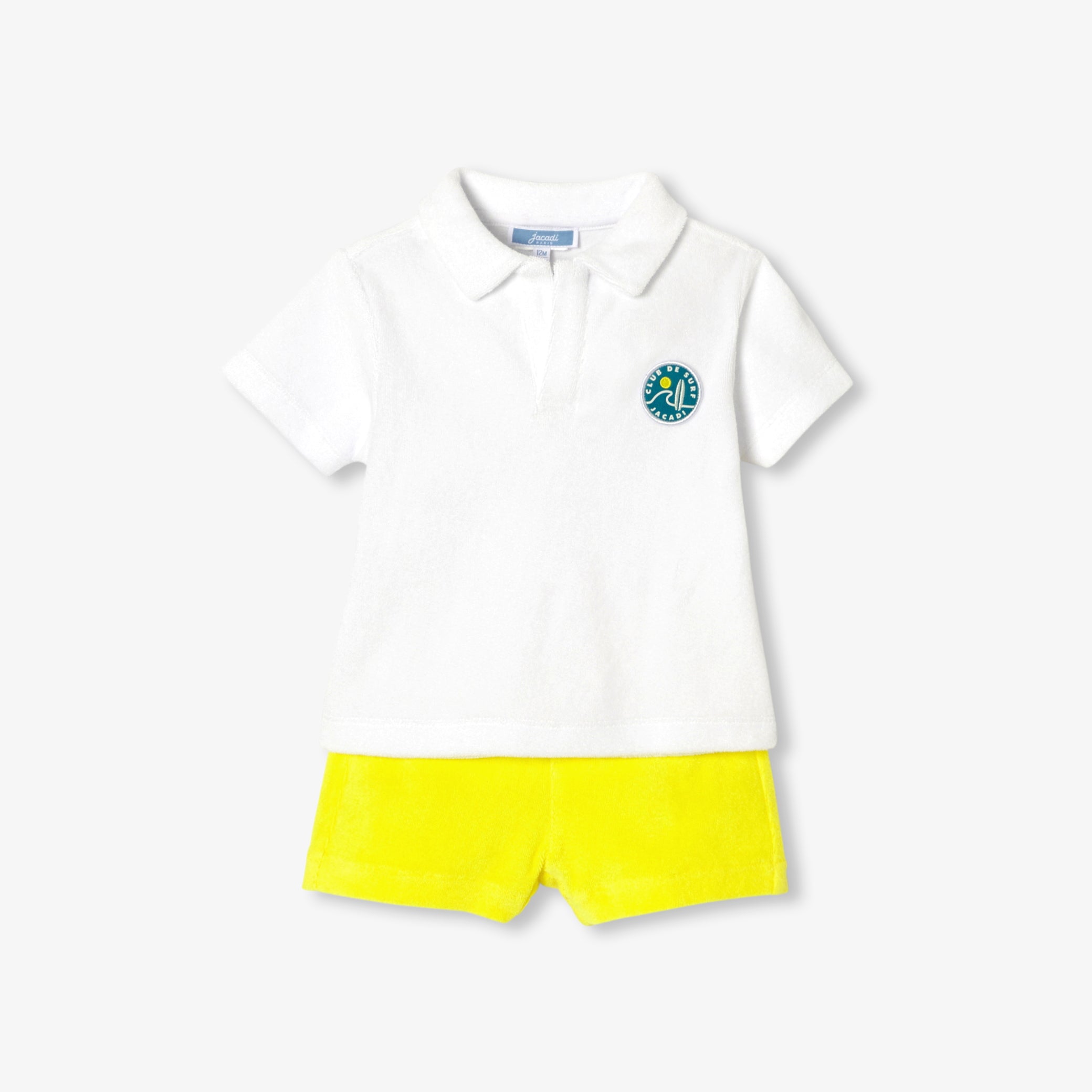 Baby boy terry cotton shorts set
