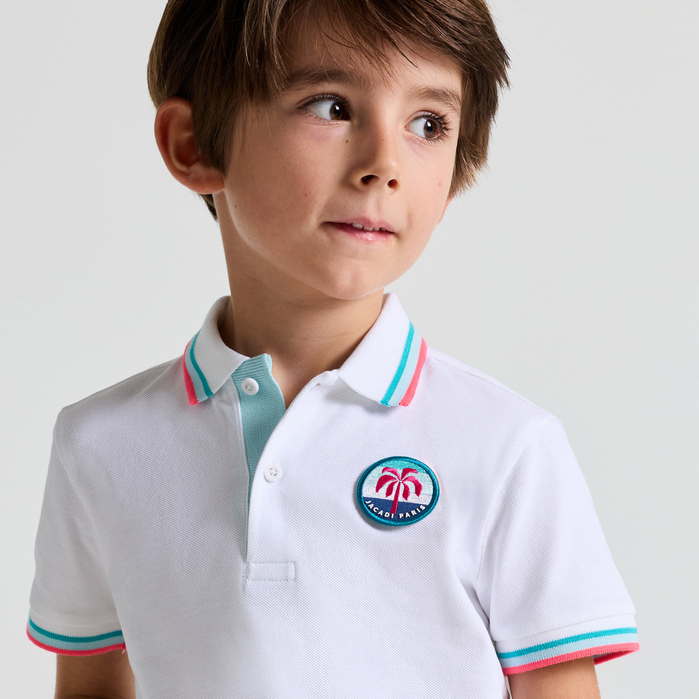 Boy mini piqué cotton polo shirt