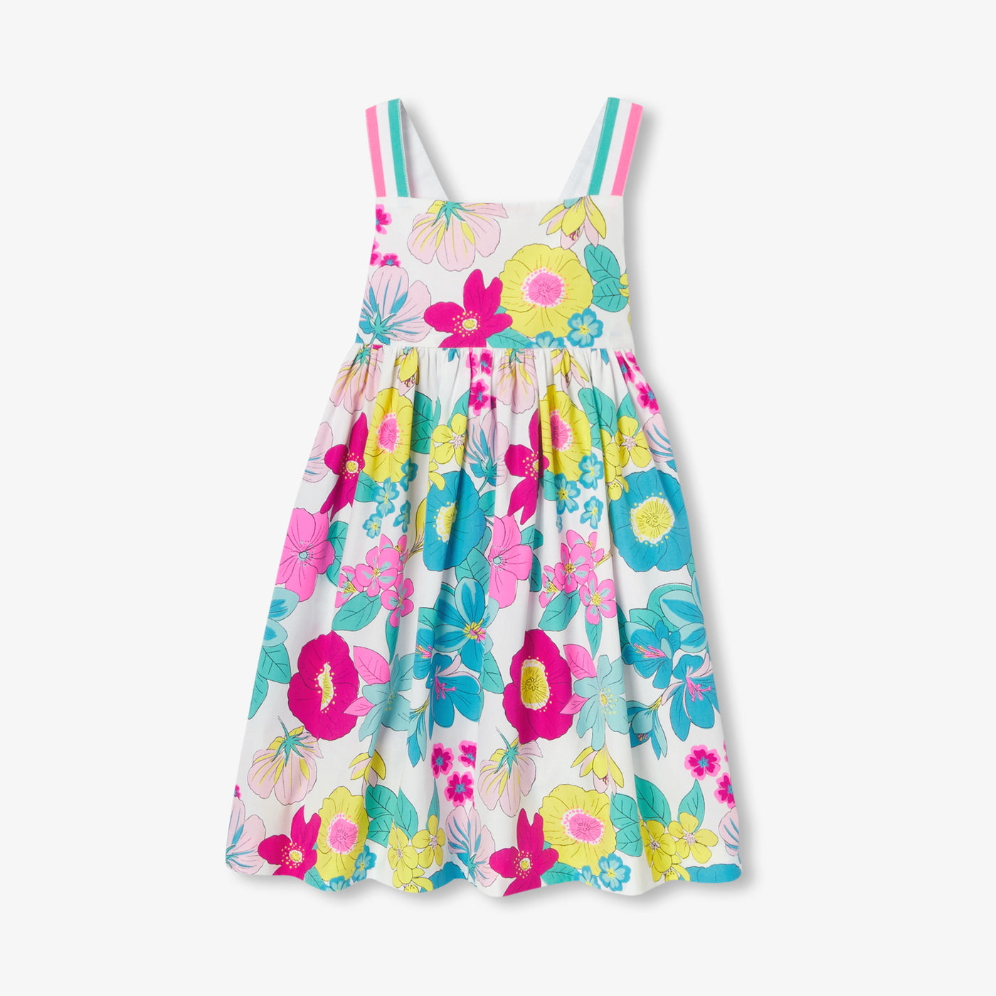 Girl sleeveless poplin dress
