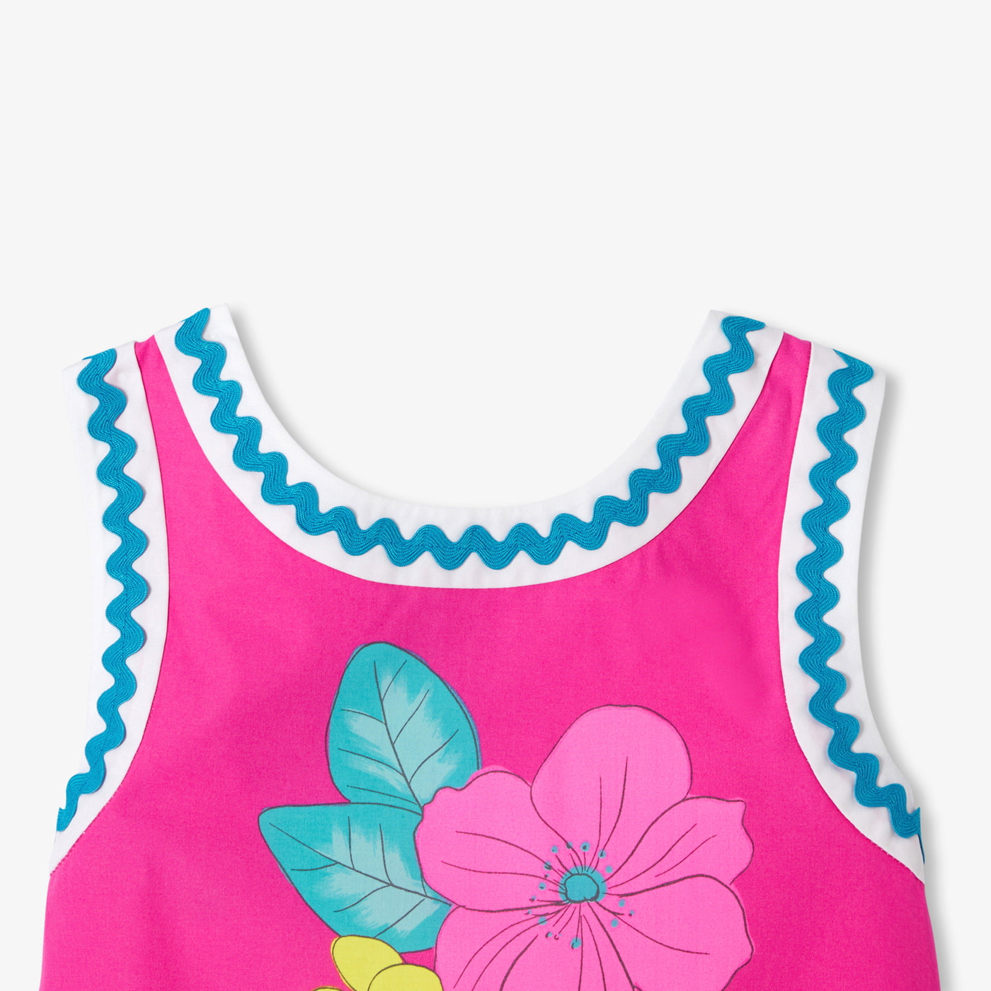 Girl floral print poplin top