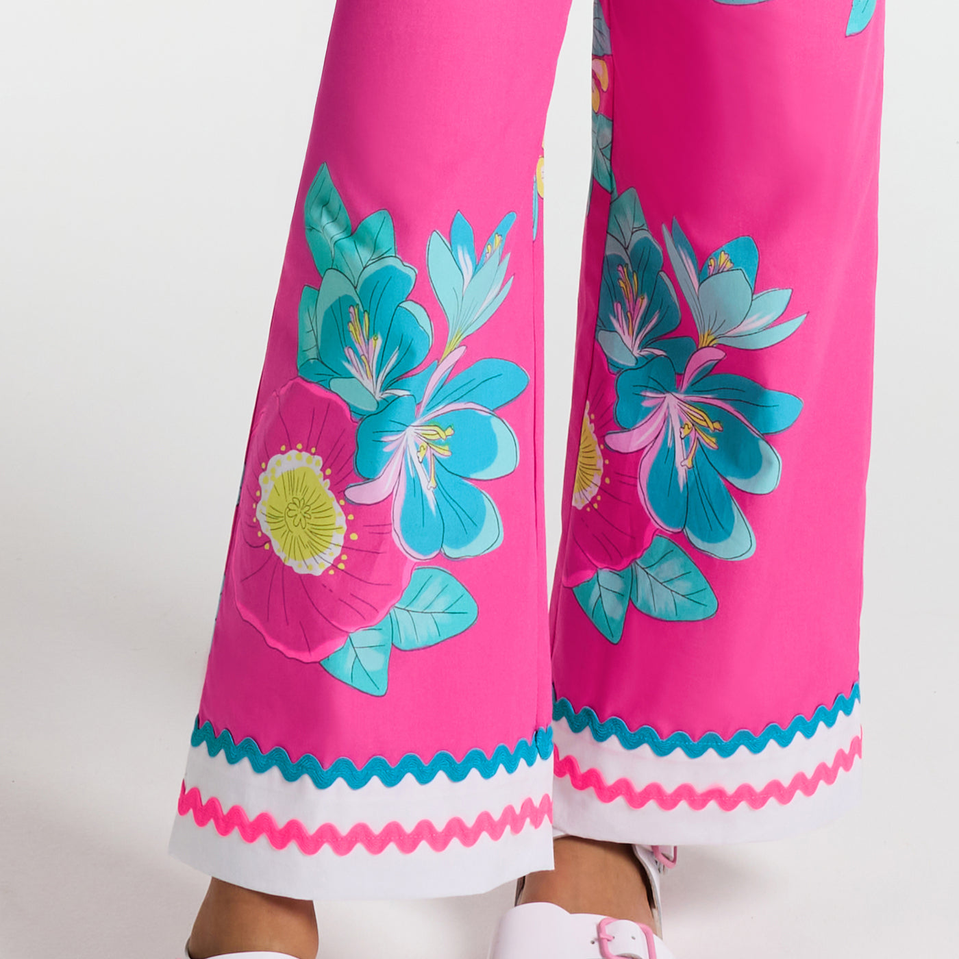 Girl wide-leg poplin trousers