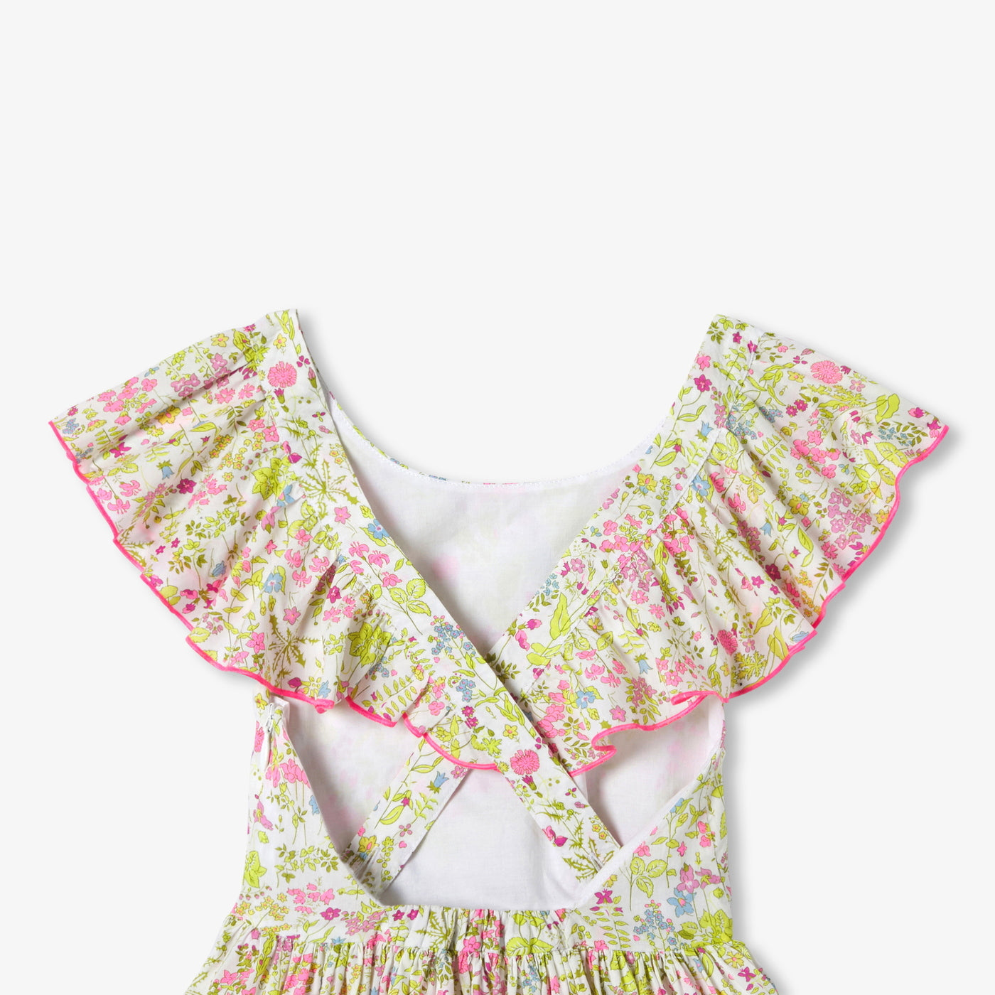 Girl halter neck dress in Liberty fabric