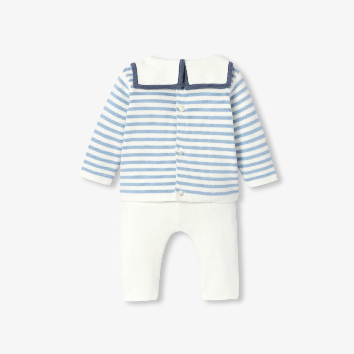 Baby nautical-style knit comfort set