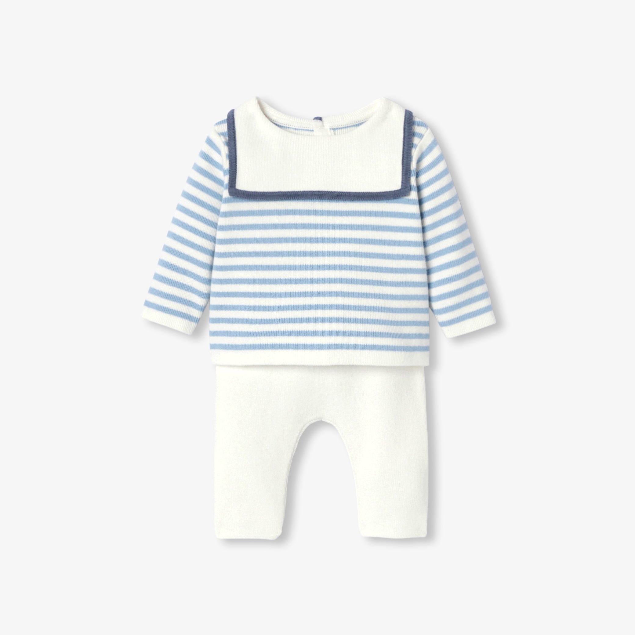 Baby nautical-style knit comfort set