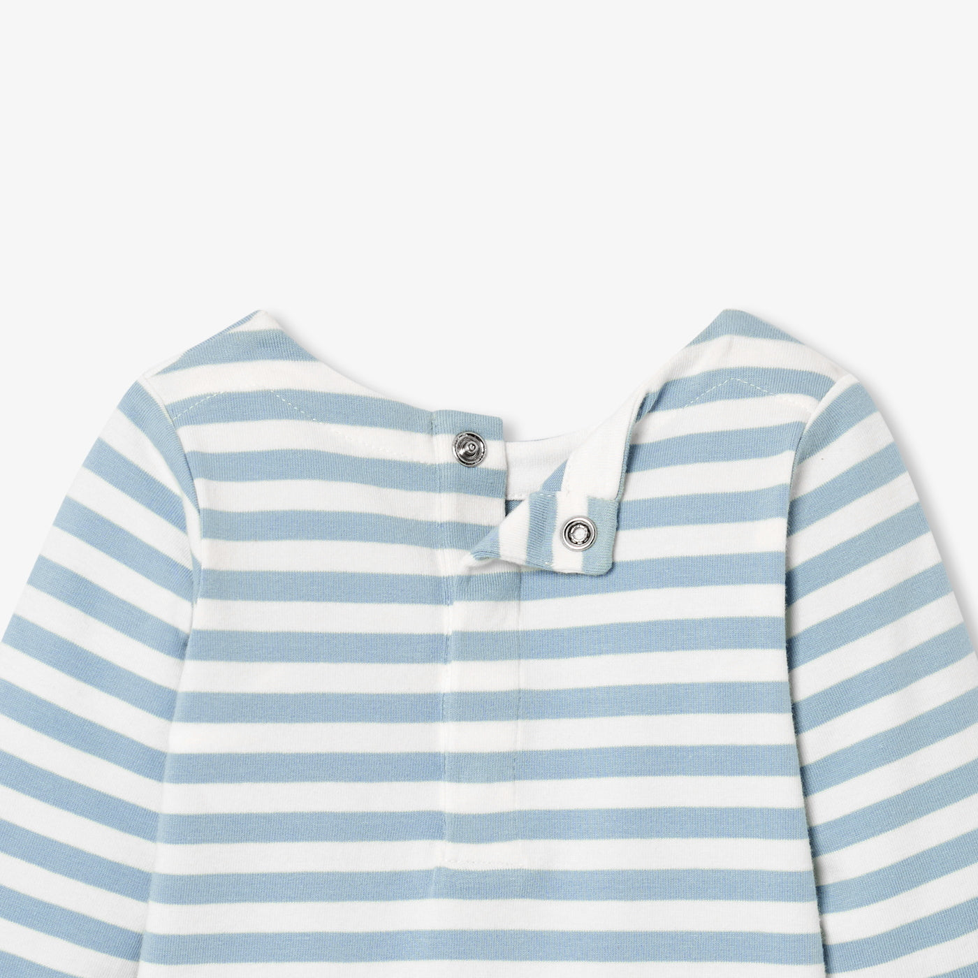 Baby boy striped jersey long-sleeved bodysuit